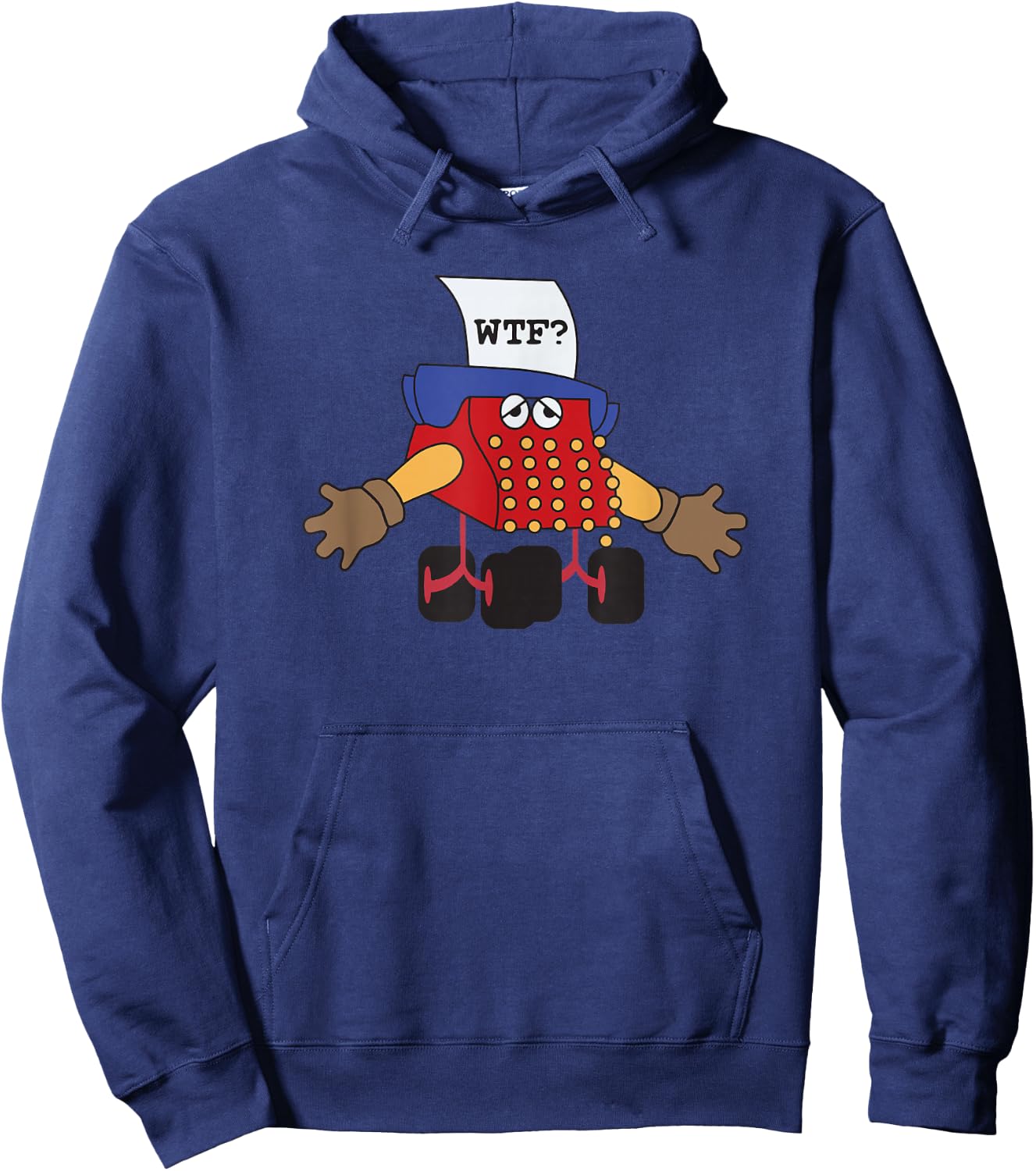 Typewriter Guy wtf funny Hoodie - Hoodie | Navy