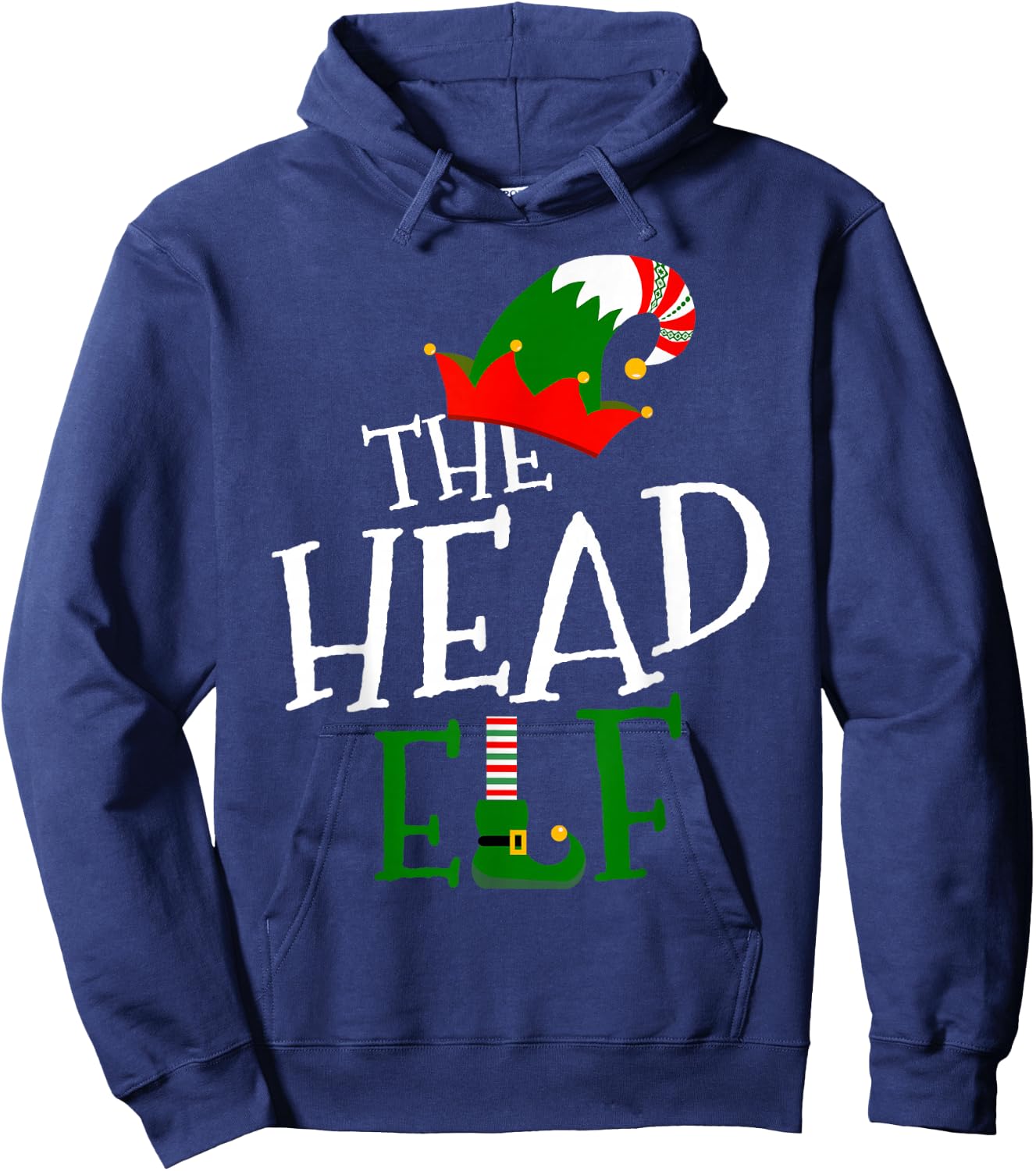 The Head Elf Family Matching Group Gift Christmas Costume Hoodie - Hoodie | Navy