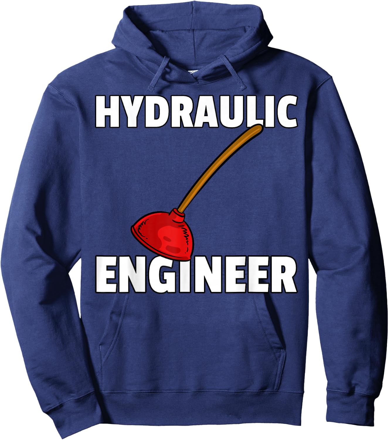 Plumbing Plunger Gift Funny Plumber Hoodie - Hoodie | Navy