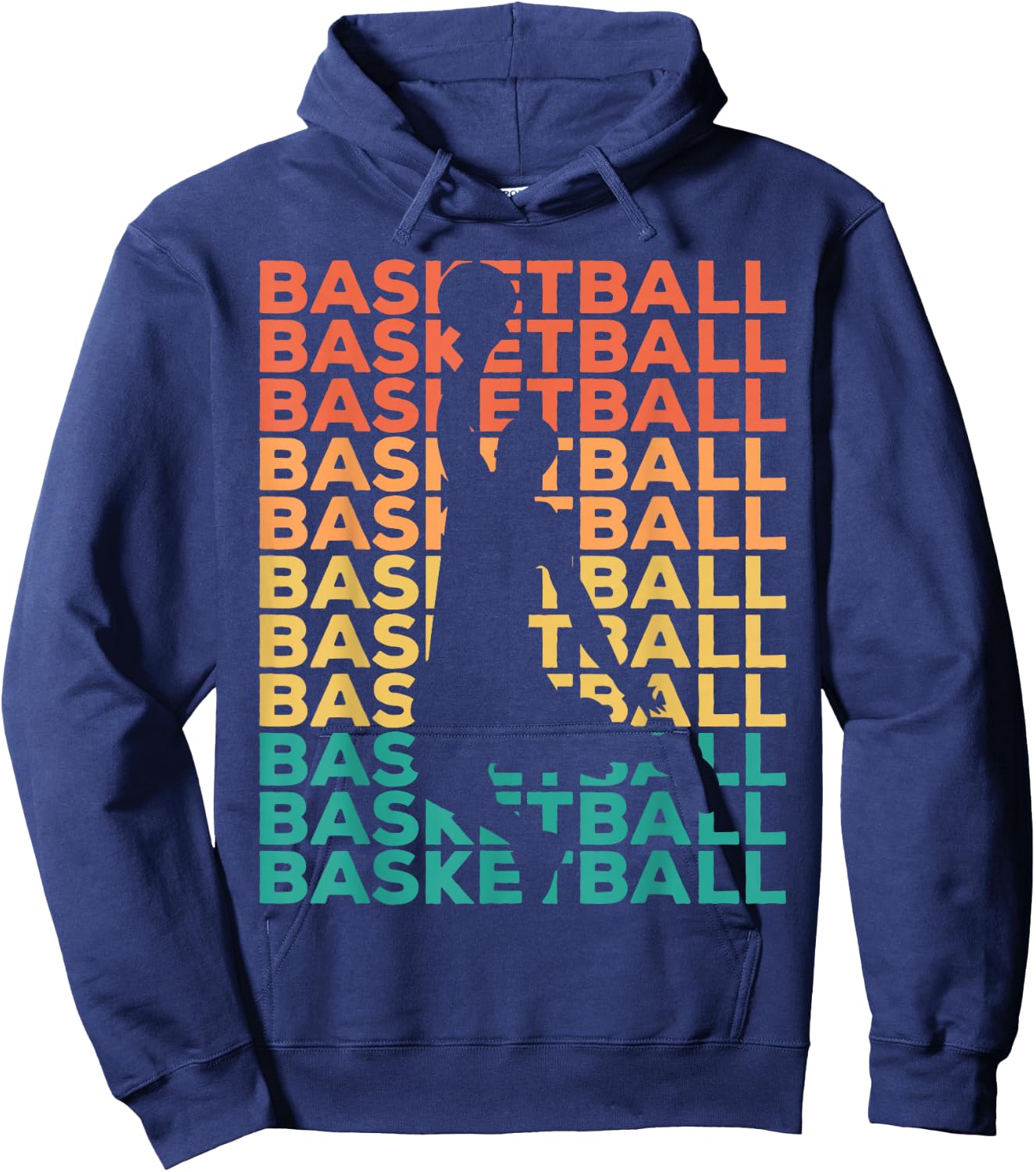 Retro Vintage Basketball Gift Basketball Players Hoodie - Hoodie | Navy