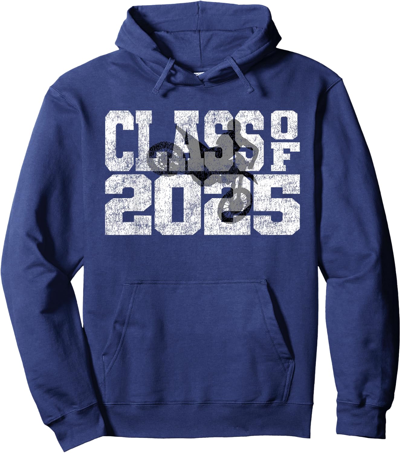Vintage Class of 2025 Motocross Dirt Bike Motorcycle Lover Hoodie - Hoodie | Navy