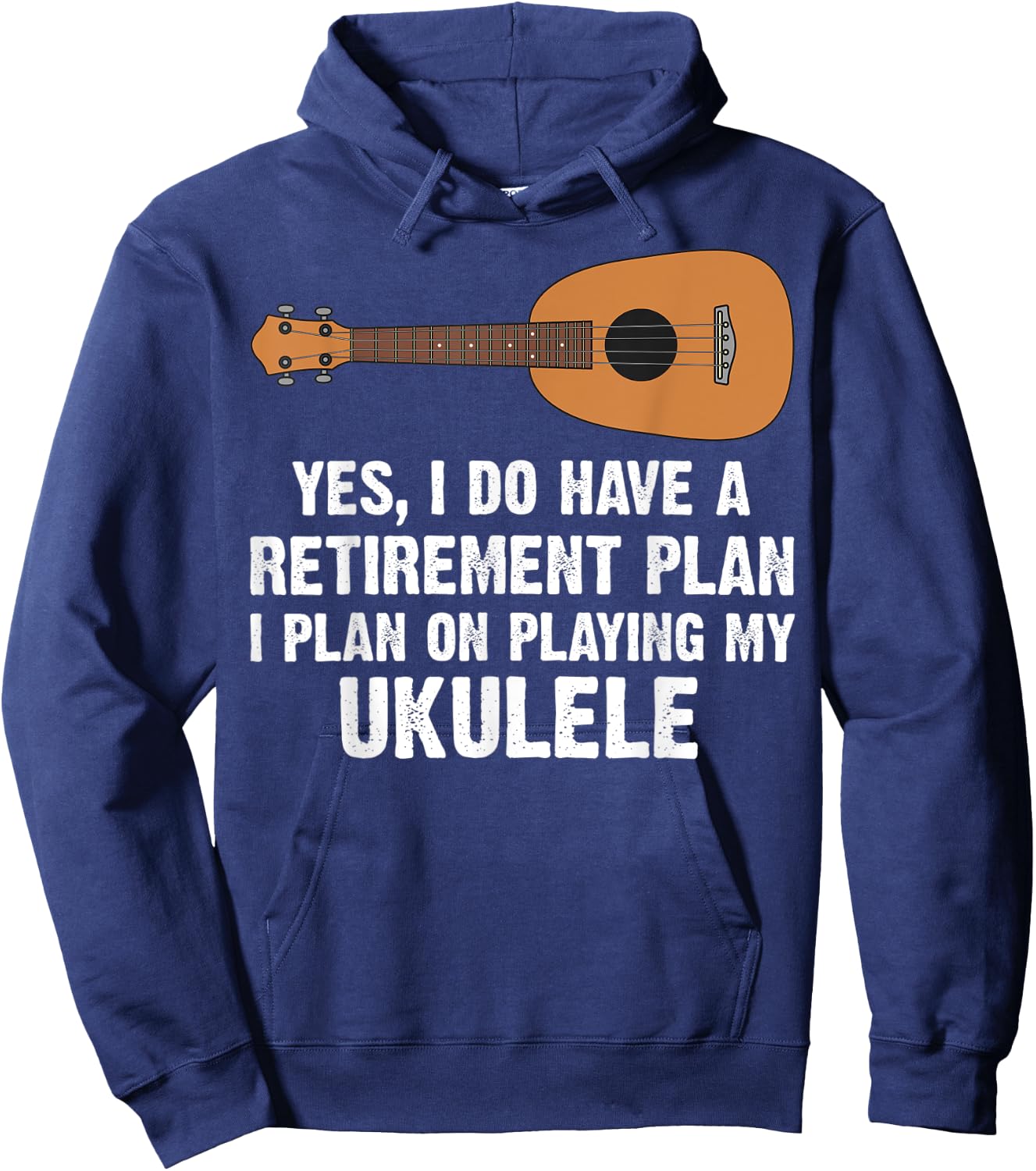 Funny Ukulele Gift Women Hawaiian Instrument Player Hoodie - Hoodie | Navy
