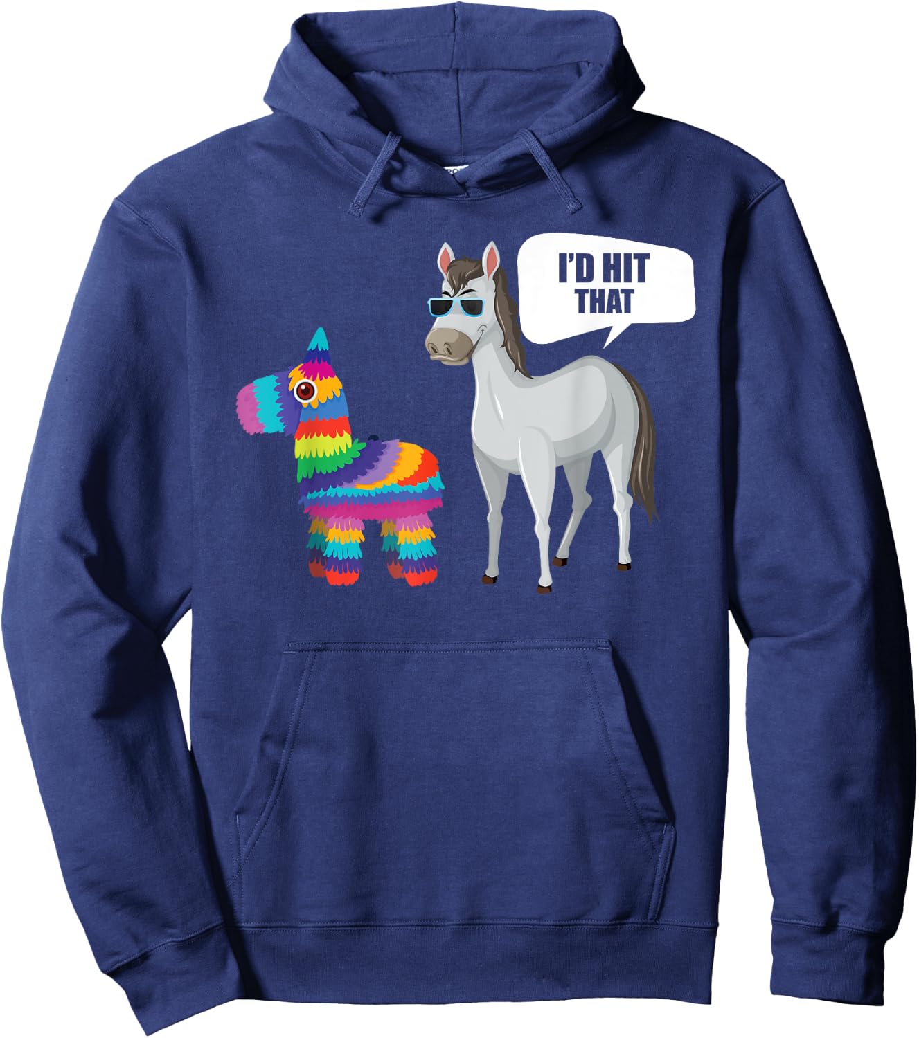Horse Id Hit That Pinata Mexican Funny Cinco de Mayo Hoodie - Hoodie | Navy