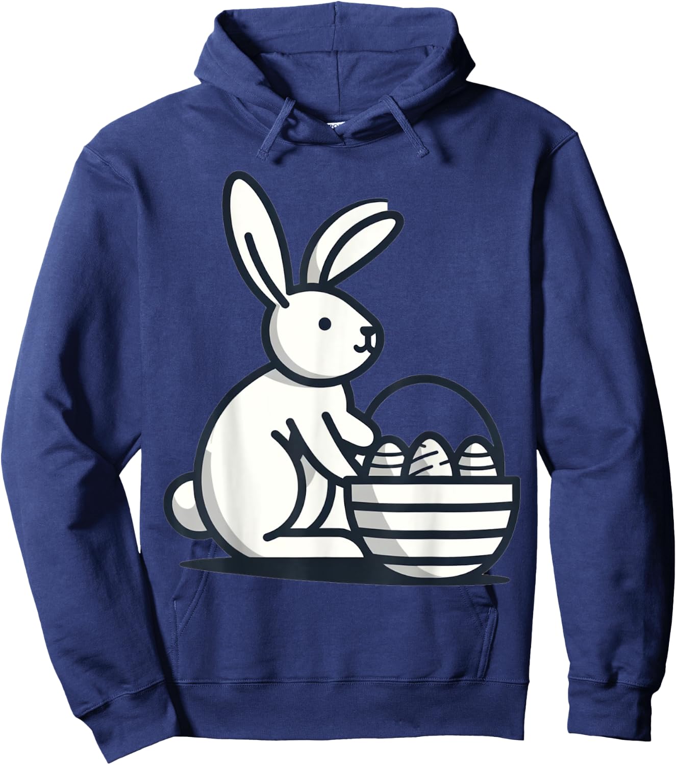 Serenity Basket Easter Bunny Egg Hunt Rabbit Adults Kids Hoodie - Hoodie | Navy