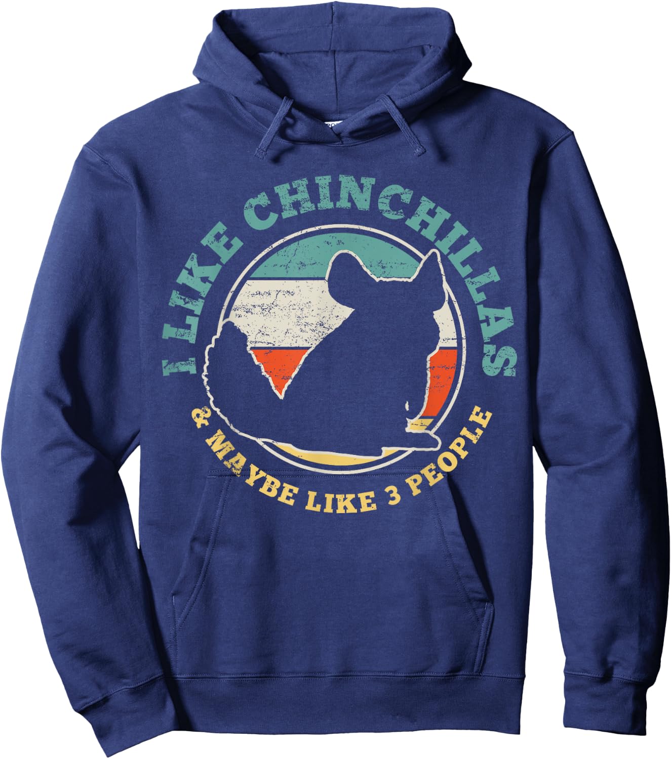 Chinchilla Funny Vintage Gift Hoodie - Hoodie | Navy