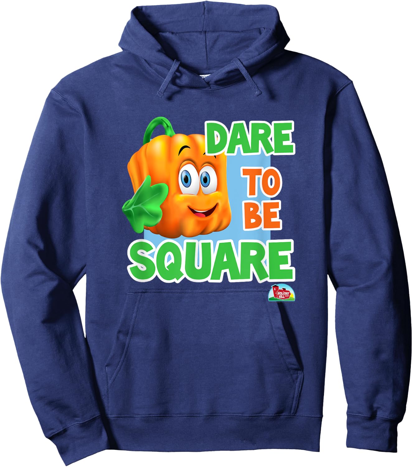 Spookley the Square Pumpkin Dare to be Square Halloween Kids Hoodie - Hoodie | Navy