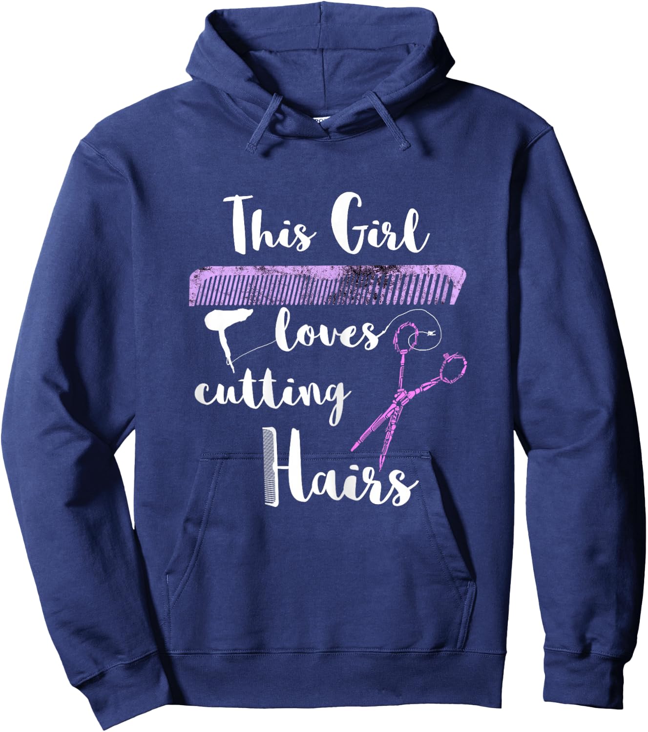 This Girl Loves Cutting Hairdresser Hairdresser Salon Hoodie - Hoodie | Navy