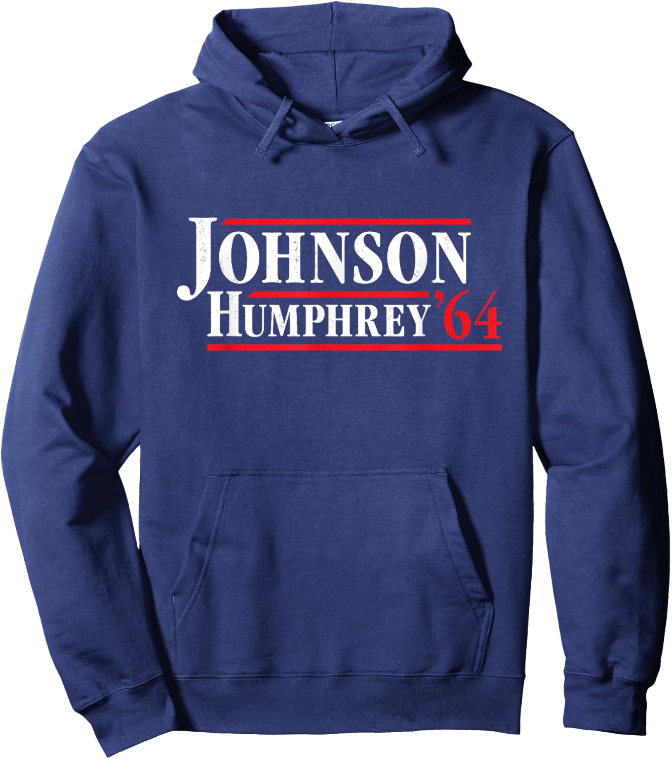 President Lyndon B Johnson 1964 - Retro 4th of July Hoodie - Hoodie | Navy