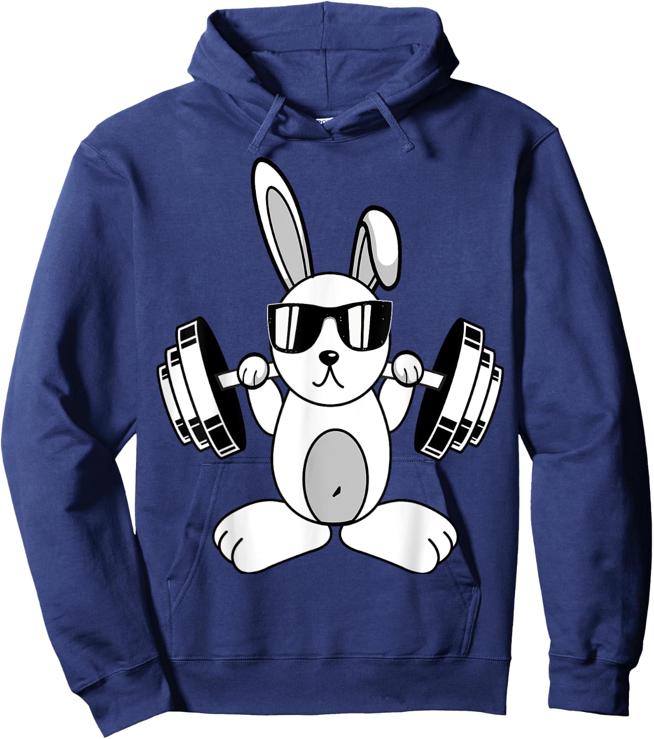 Bodybuilding Powerlifting Fitness Gym Rabbit - Squat Bunny Hoodie - Hoodie | Navy