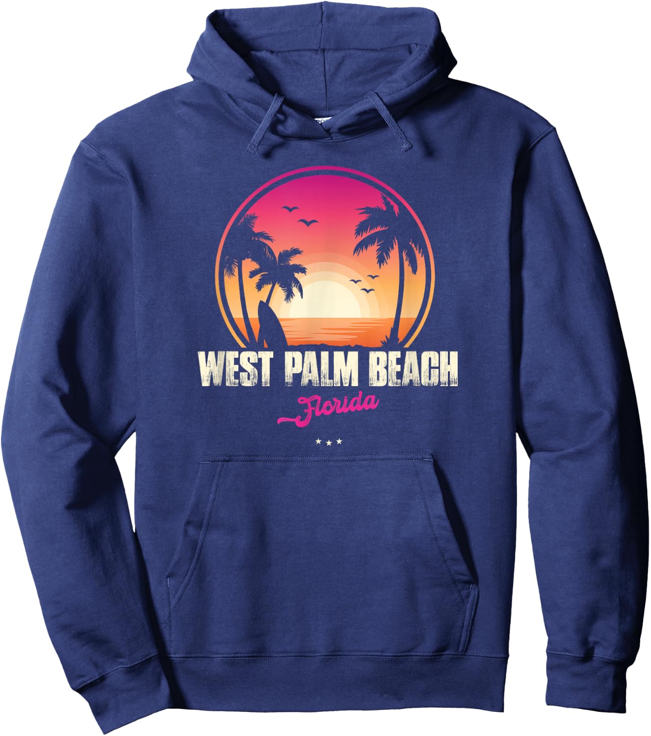 West Palm Beach Souvenir - Florida Reminder Men Women Hoodie - Hoodie | Navy
