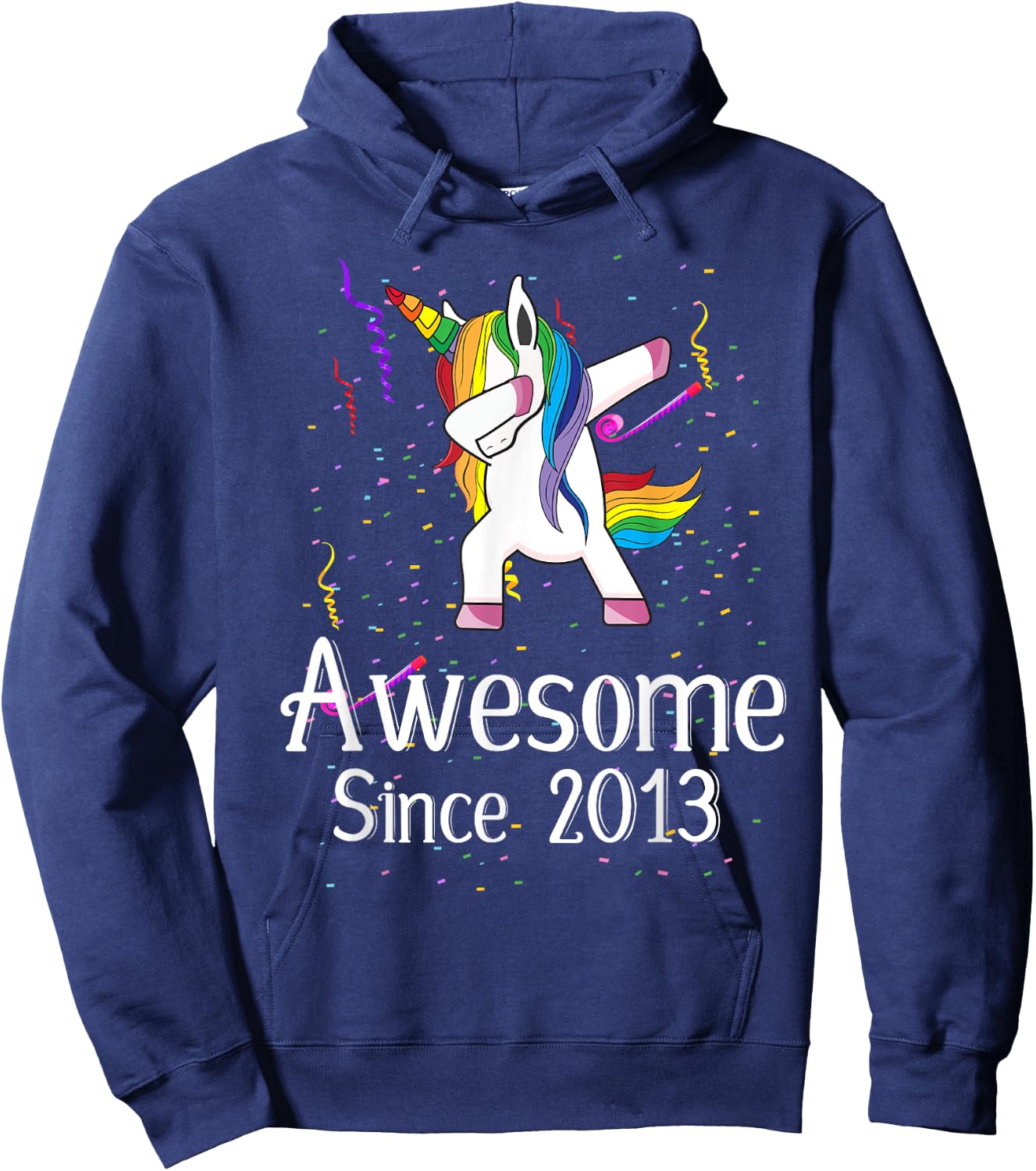 9th Birthday Unicorn Dabbing - Awesome Since 2013 Hoodie - Hoodie | Navy