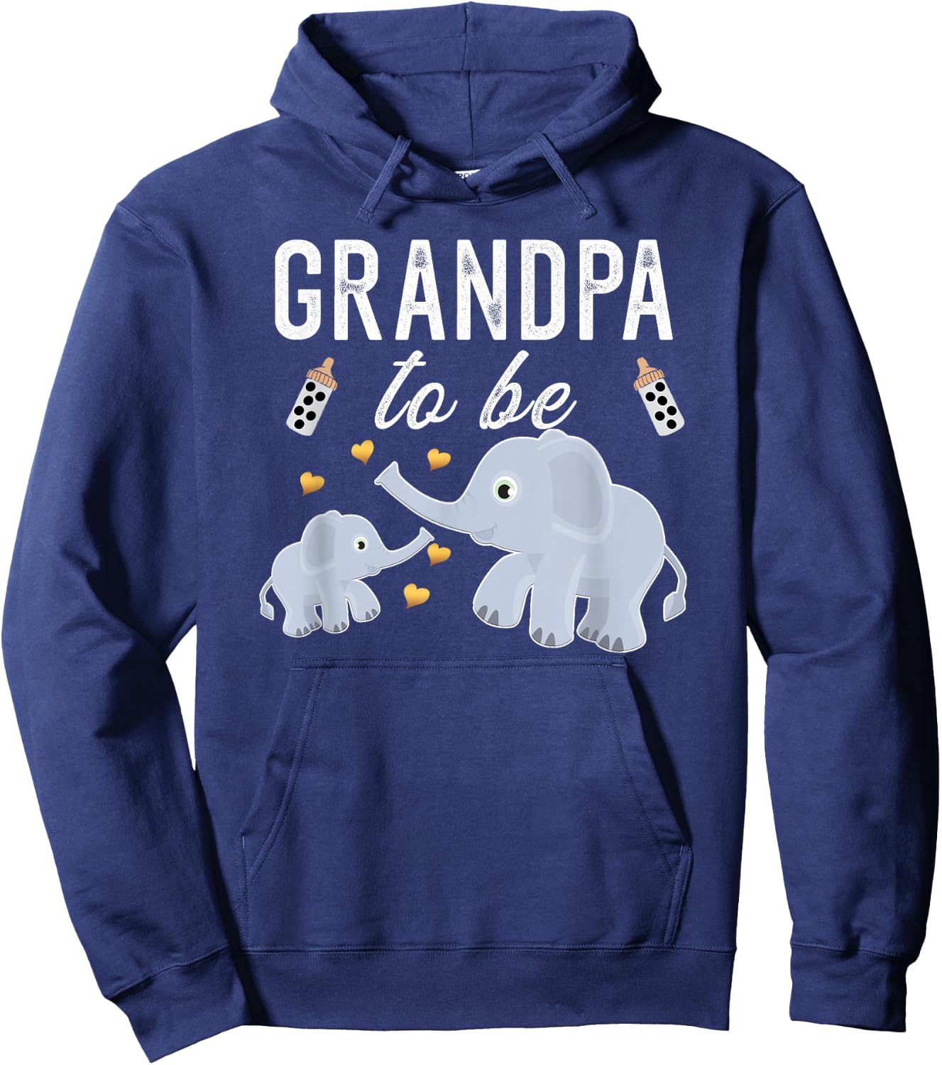 Grandpa To Be Elephant Baby Shower Grandpa Hoodie - Hoodie | Navy
