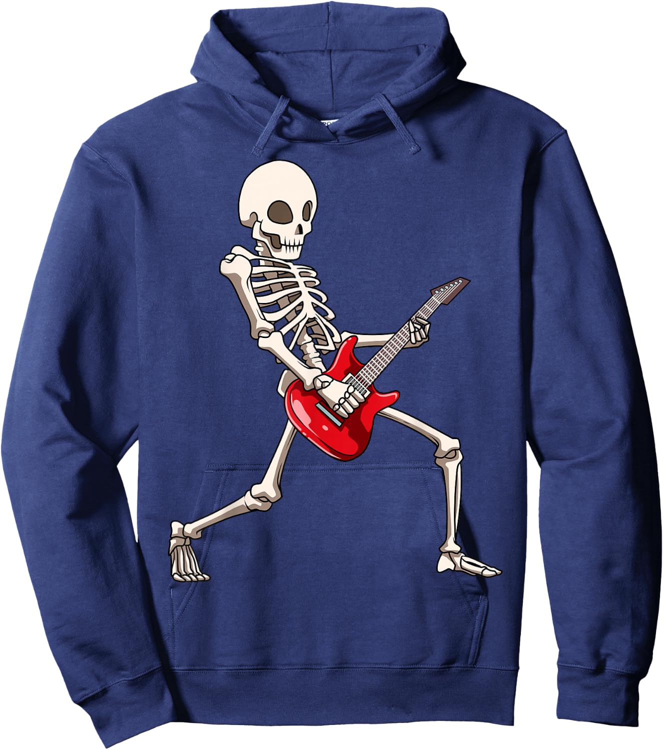 Skeleton Guitar Players Skeleton Playing Guitar Guitarists Hoodie - Hoodie | Navy