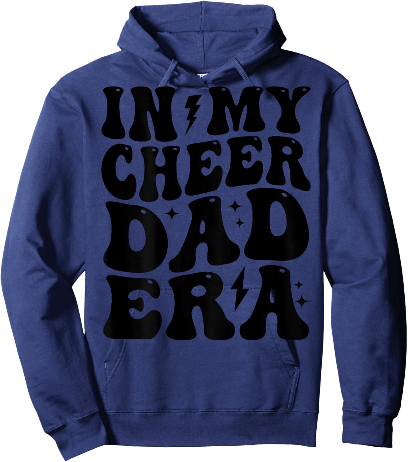 In My Cheer Dad Era Cheerleader Dad Sports Groovy Design Hoodie - Hoodie | Navy