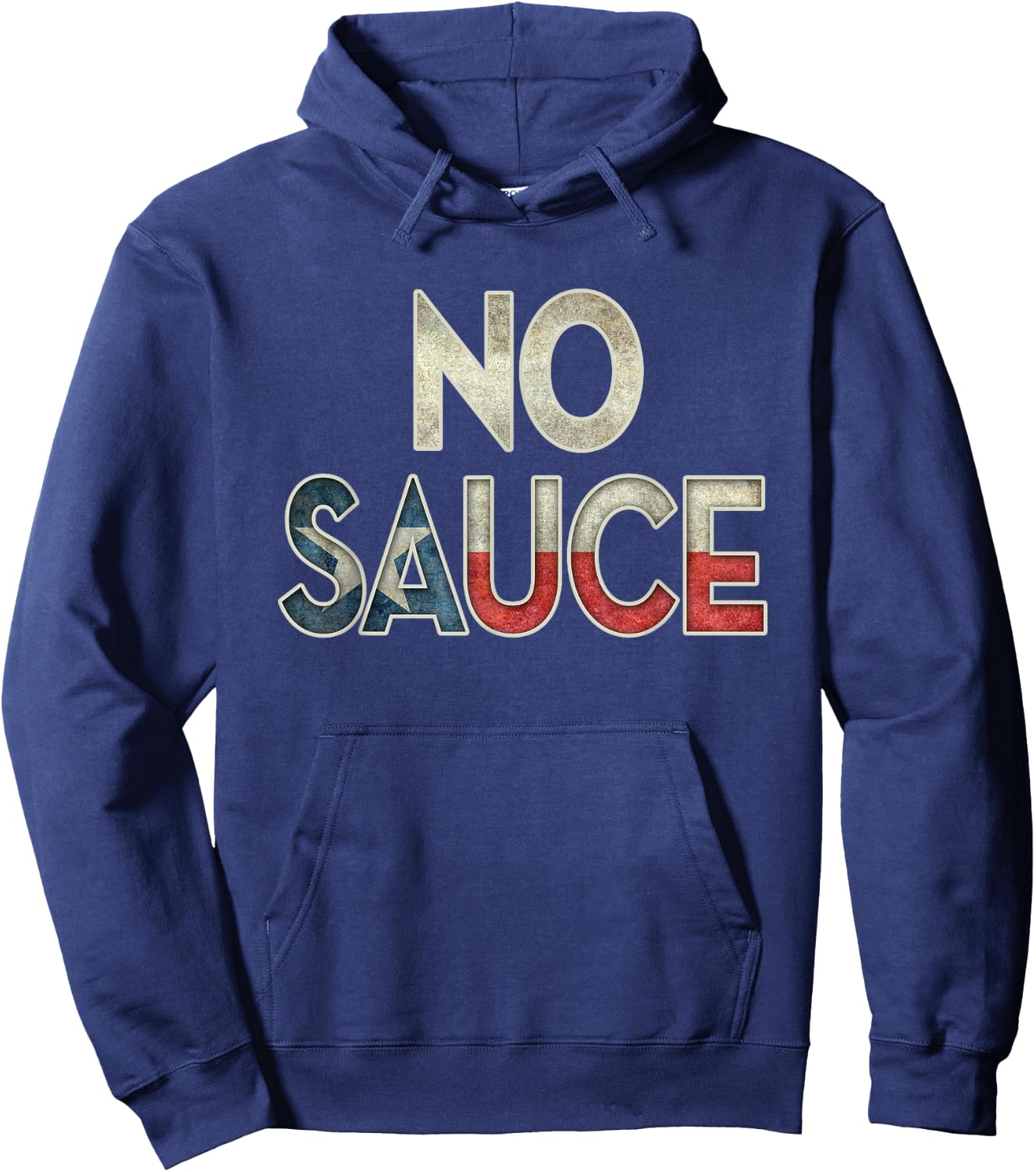 No Sauce on Central Texas BBQ Brisket Barbecue Hoodie - Hoodie | Navy