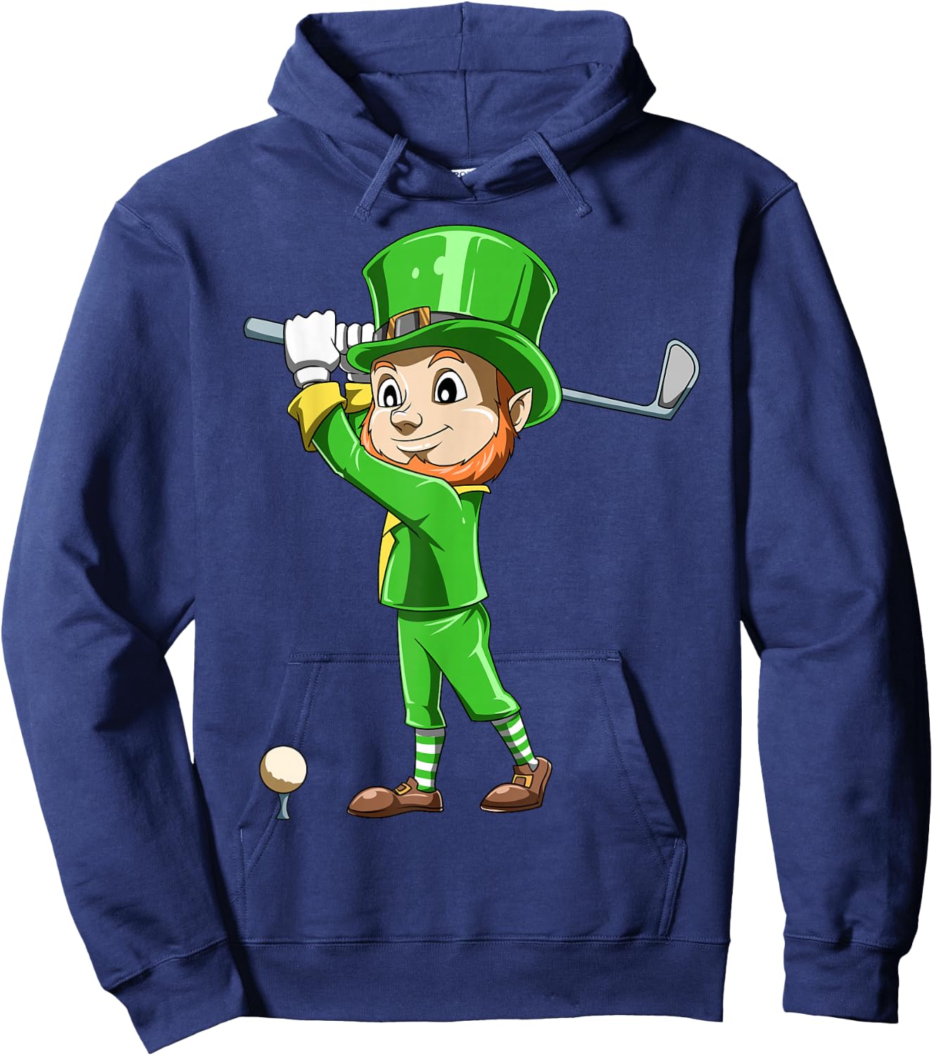 St. Patrick's Day Golf Leprechaun Playing Golf Irish Golfers Hoodie - Hoodie | Navy