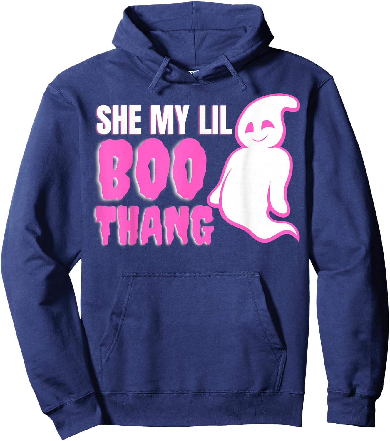 She My Lil Boo Thang Funny Halloween Hoodie - Hoodie | Navy