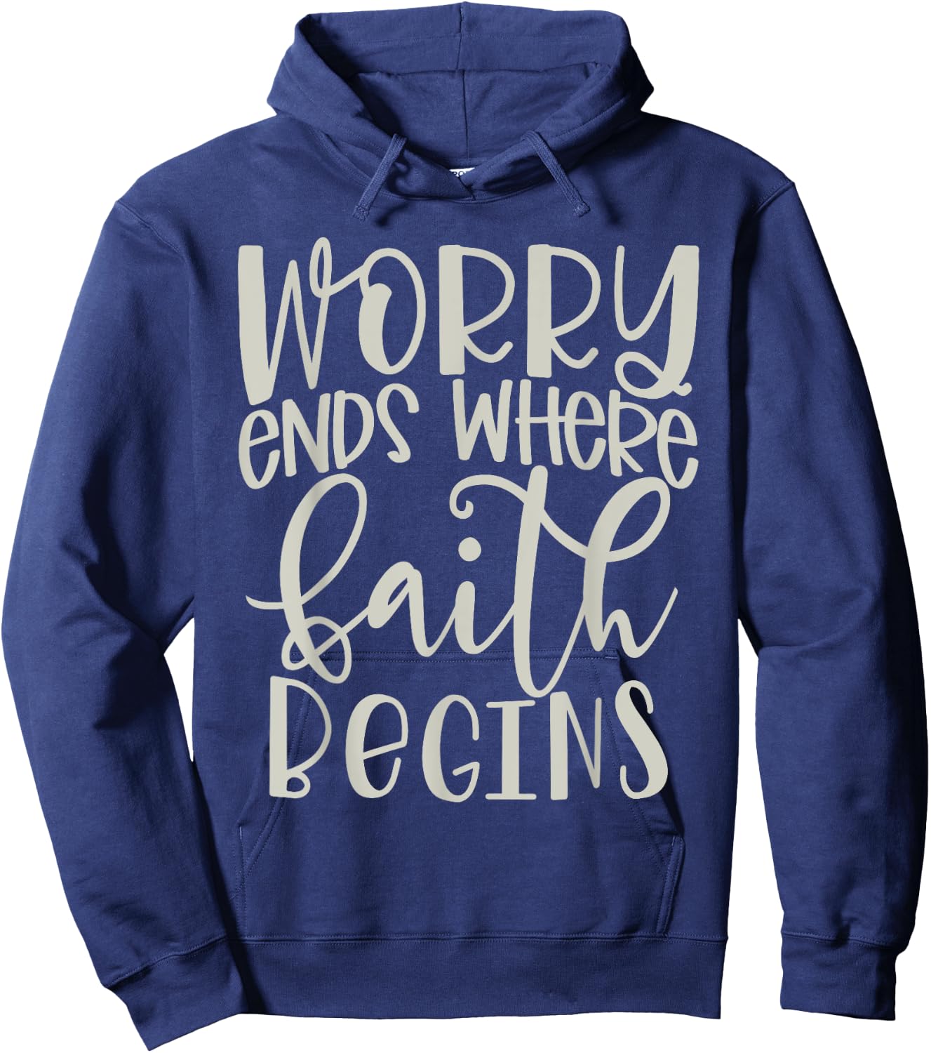 Faith Based Print Plus Size Christian 2x Scripture Girl Hoodie - Hoodie | Navy