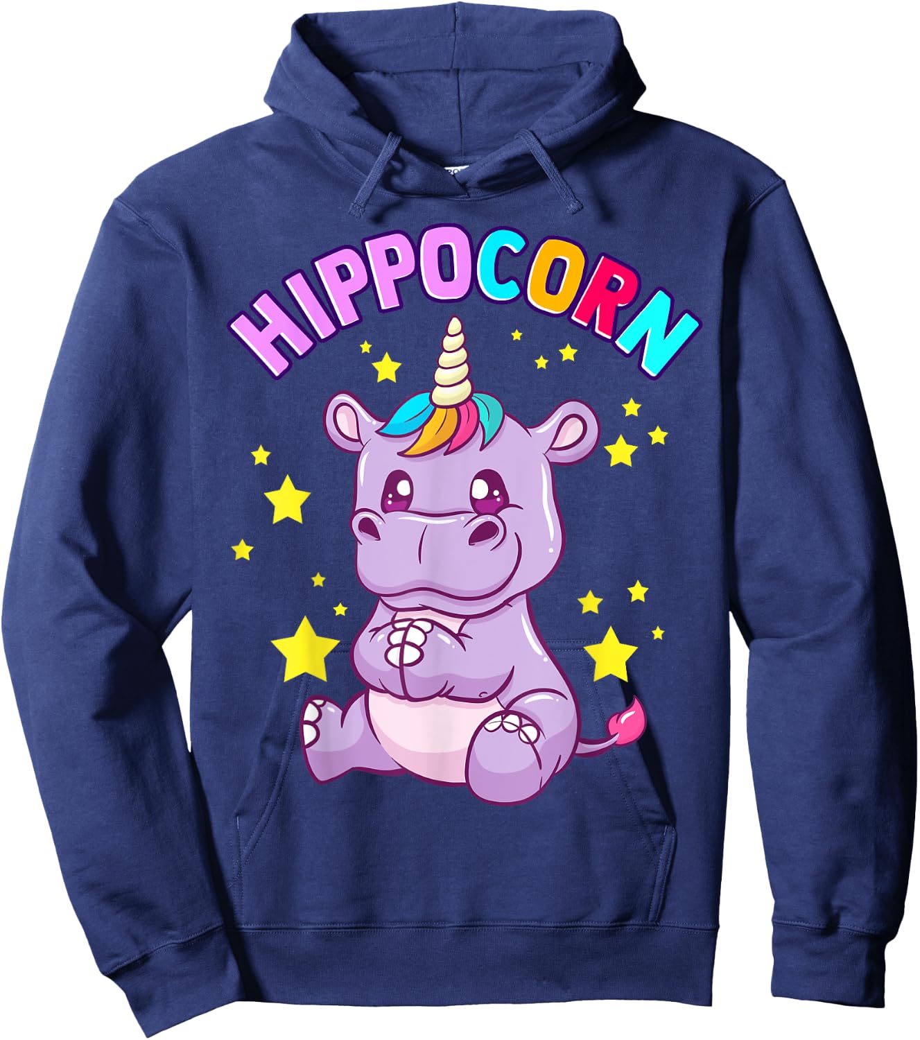 Hippocorn Hippo Unicorn Hippopotamus Magical Squad Hoodie - Hoodie | Navy