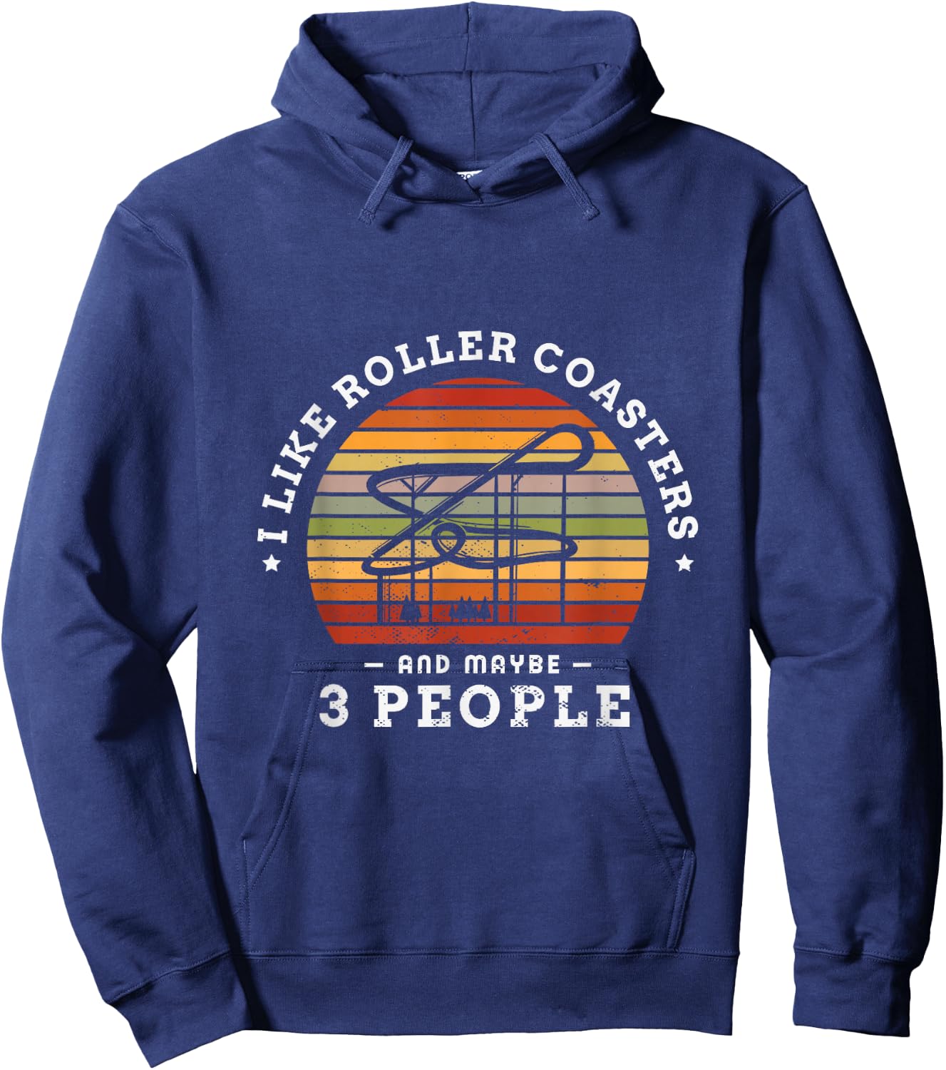 I like roller coasters and maybe 3 people roller coaster Hoodie - Hoodie | Navy