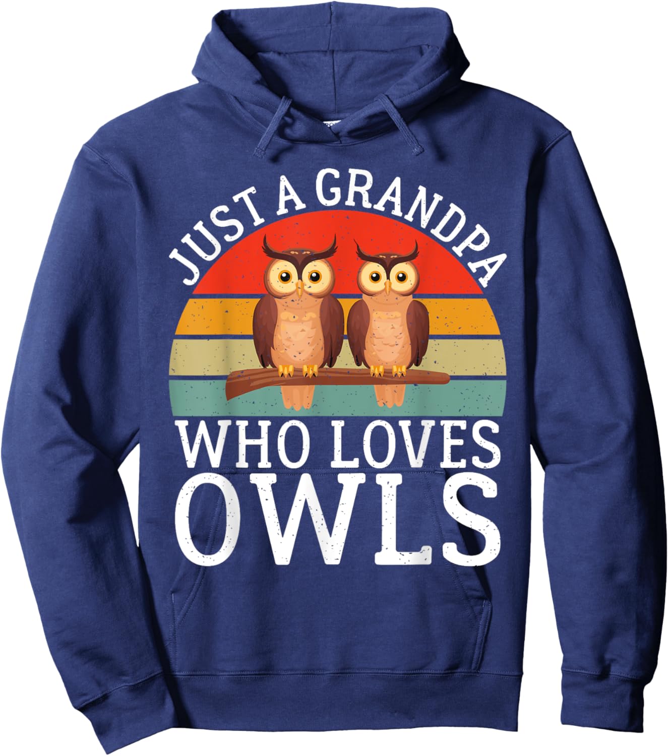 Just a Grandpa who loves Owls Hoodie - Hoodie | Navy