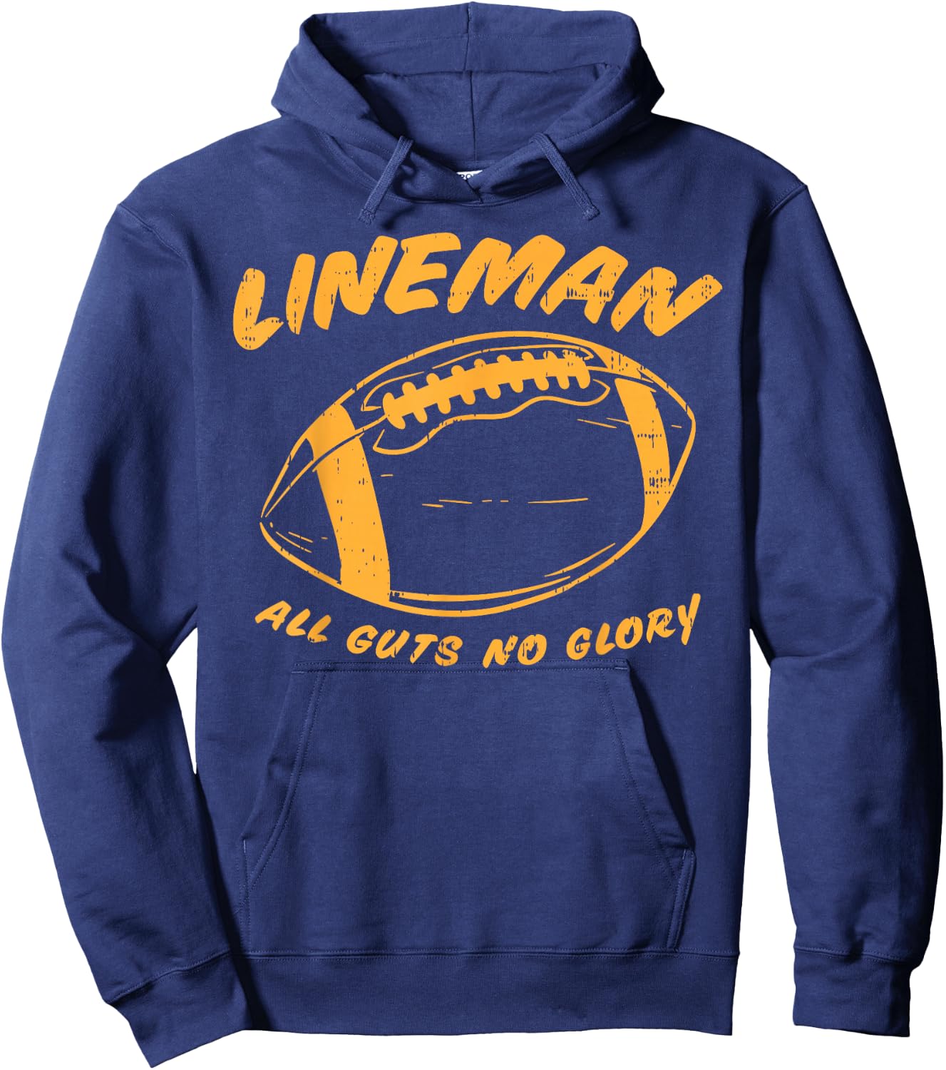 Lineman Guts Glory Funny American Football Gridiron Gift Hoodie - Hoodie | Navy