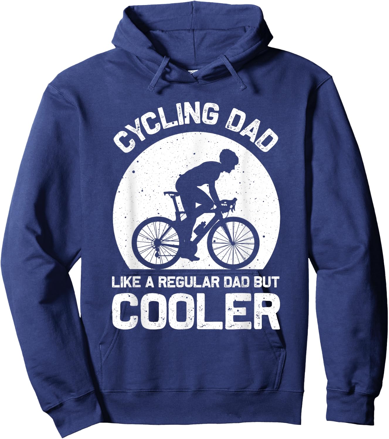 Cycling Dad Like A Regular Dad But Cooler Funny Cyclist Gift Hoodie - Hoodie | Navy