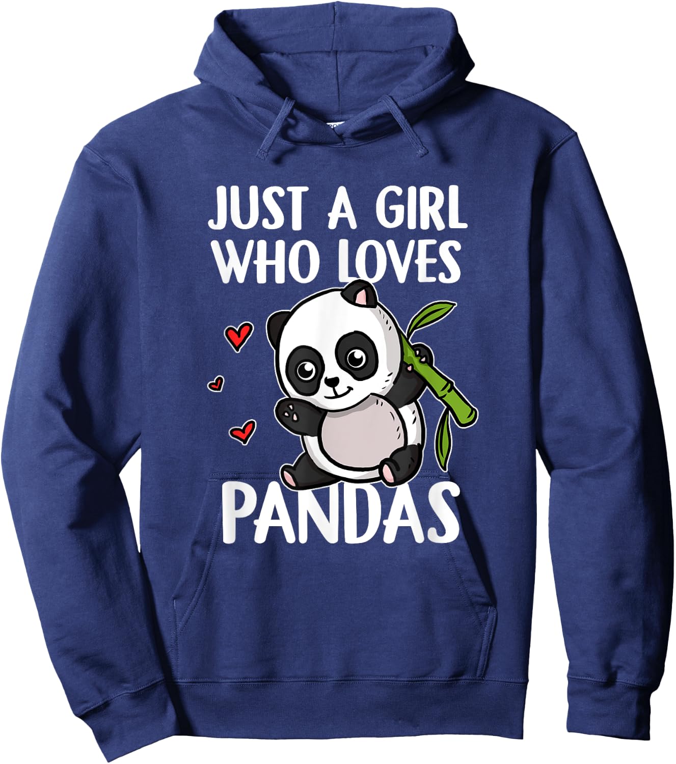 Just A Girl Who Loves Pandas Funny Panda Bear Panda Costume Hoodie - Hoodie | Navy