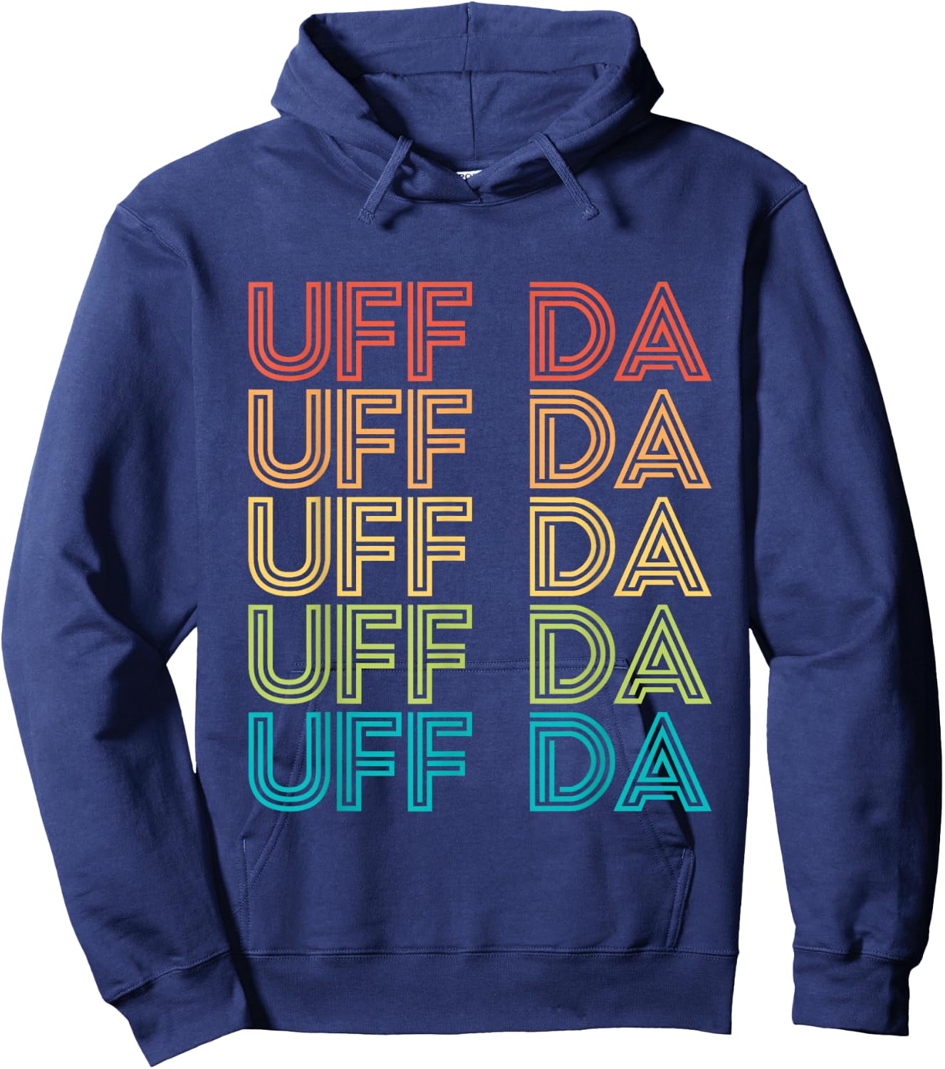 Uff Da Gift Scandinavian Minnesota Norwegian Midwestern Hoodie - Hoodie | Navy