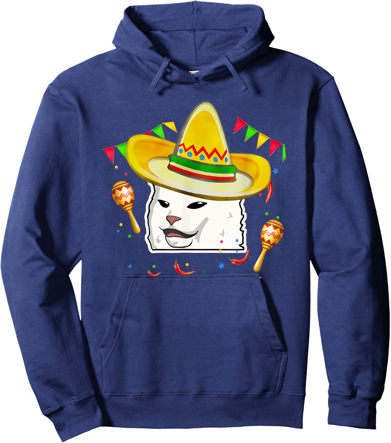 Cinco De Mayo Smudge Cat Mexican Lover Sombrero Cat Gifts Women Hoodie - Hoodie | Navy