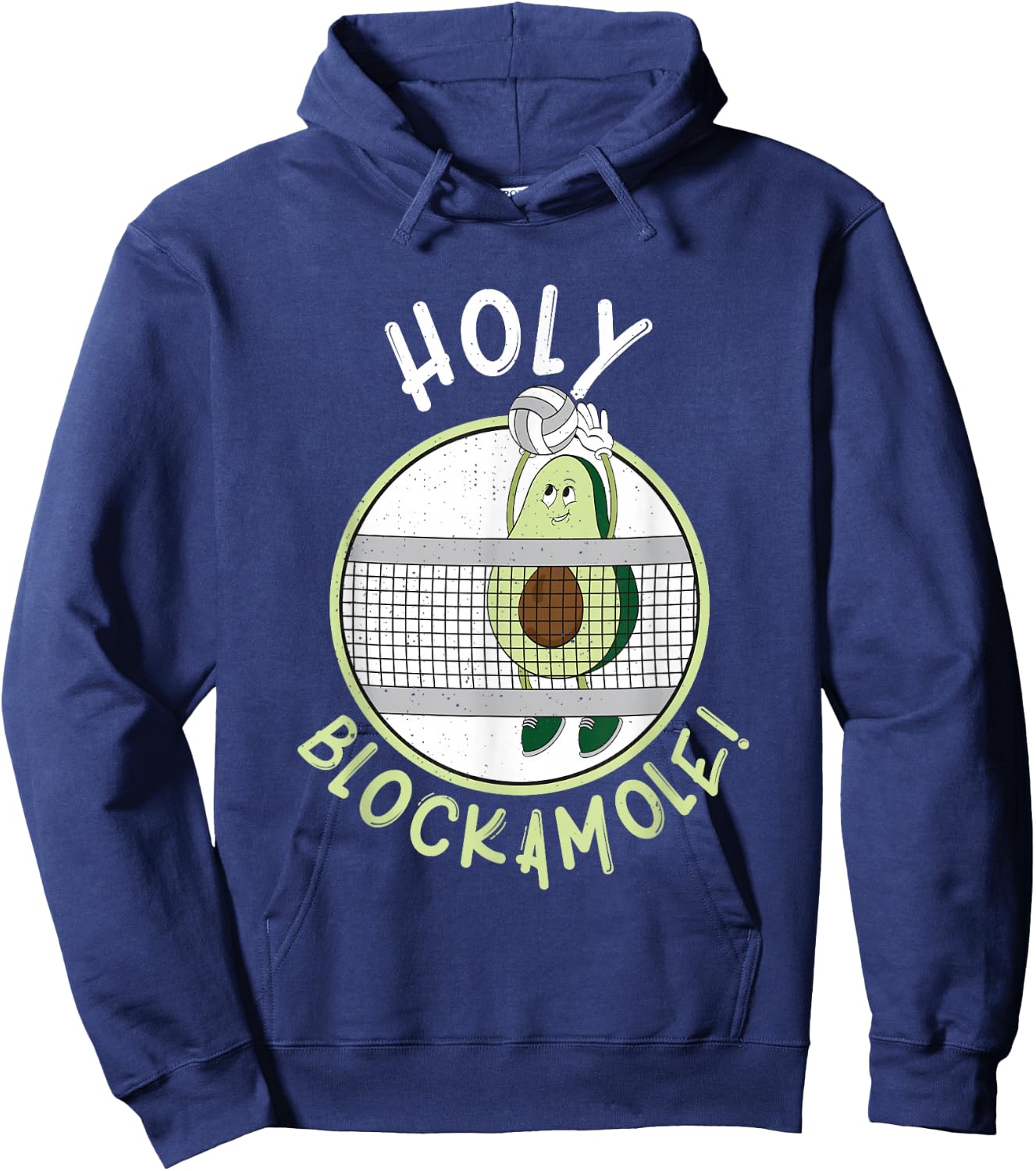 Funny Volleyball Blocker Training for an Avocado Fan Hoodie - Hoodie | Navy