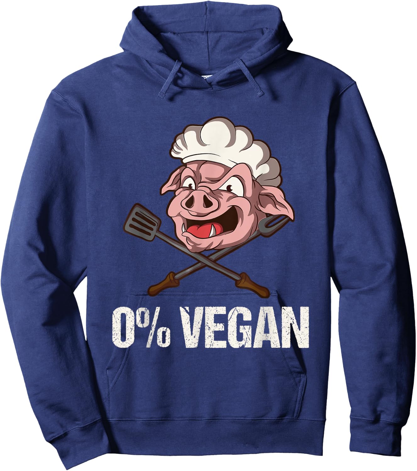 Funny Anti Vegan Anti Vegetarian Gift Hoodie - Hoodie | Navy