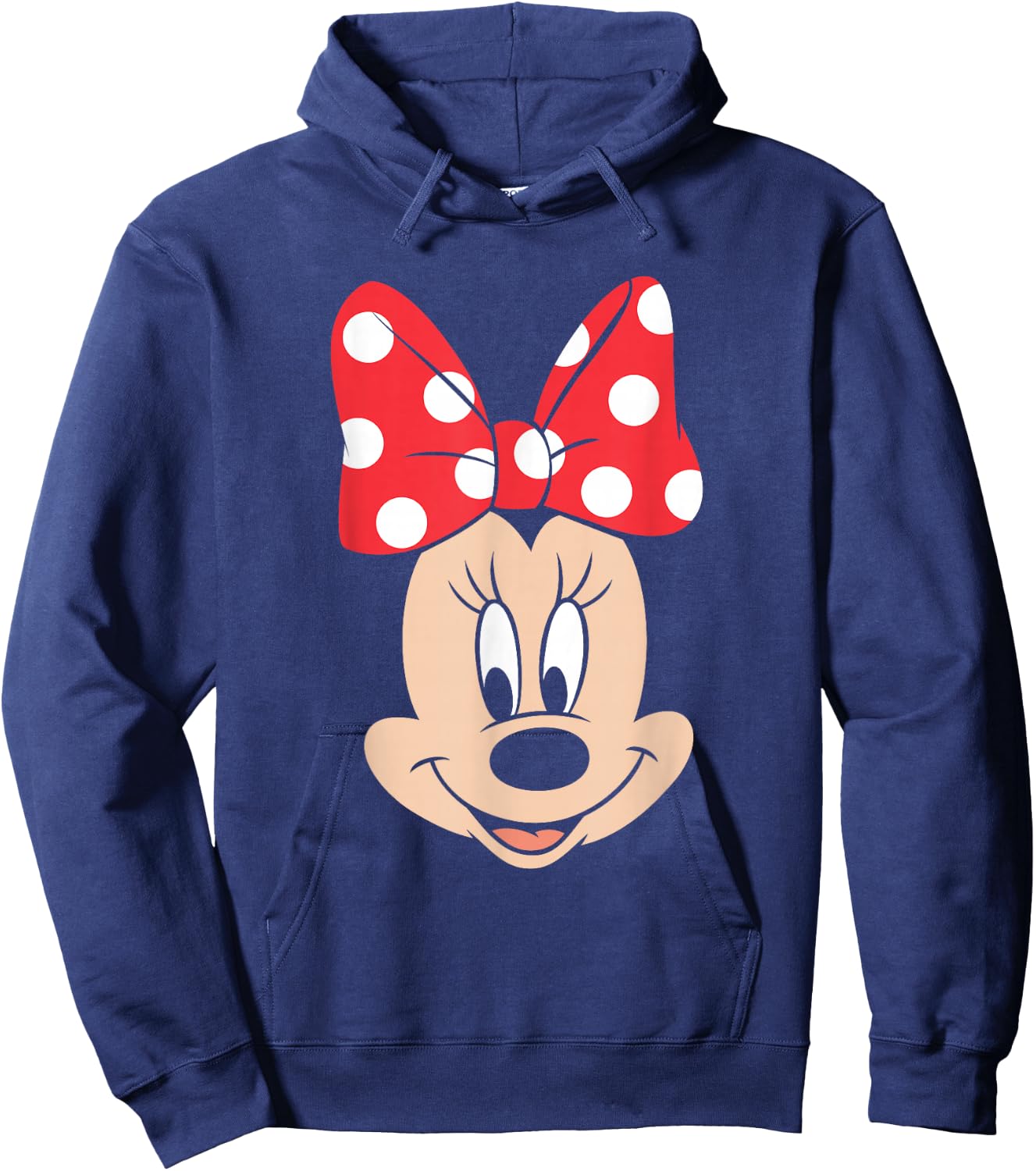 Disney Minnie Mouse Polka Dot Bow Big Face Hoodie - Hoodie | Navy