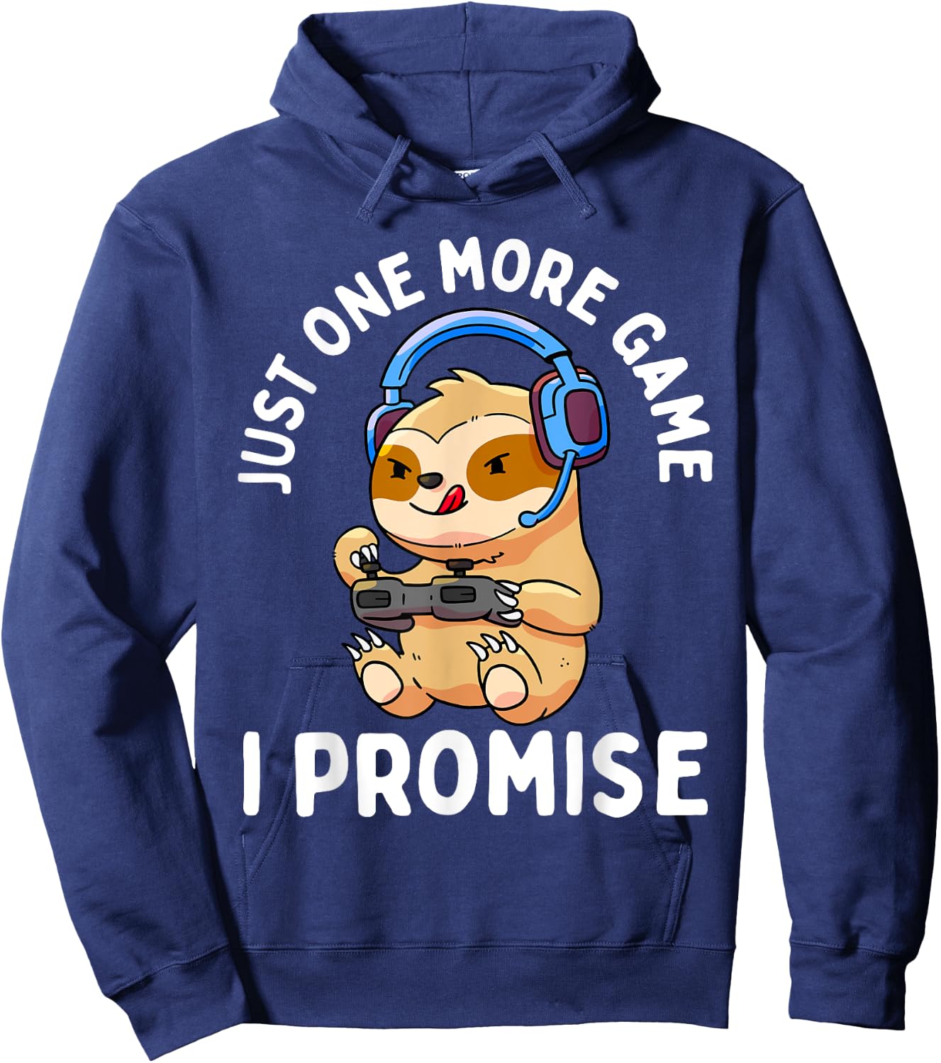 Gamer Sloth Gaming Lover Video Game Boys Girls Gift Hoodie - Hoodie | Navy