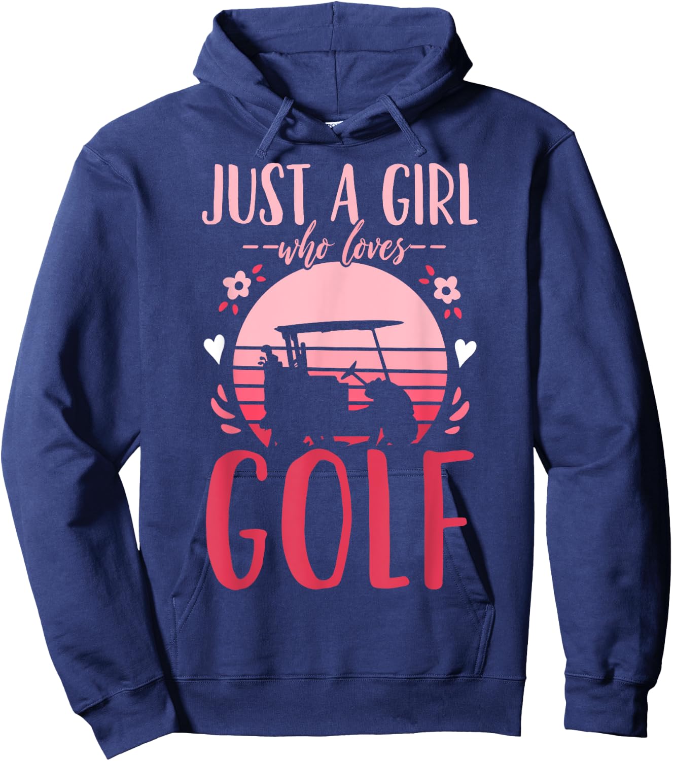 Golf Golfing Just a Girl Who Loves Golf Retro Hoodie - Hoodie | Navy