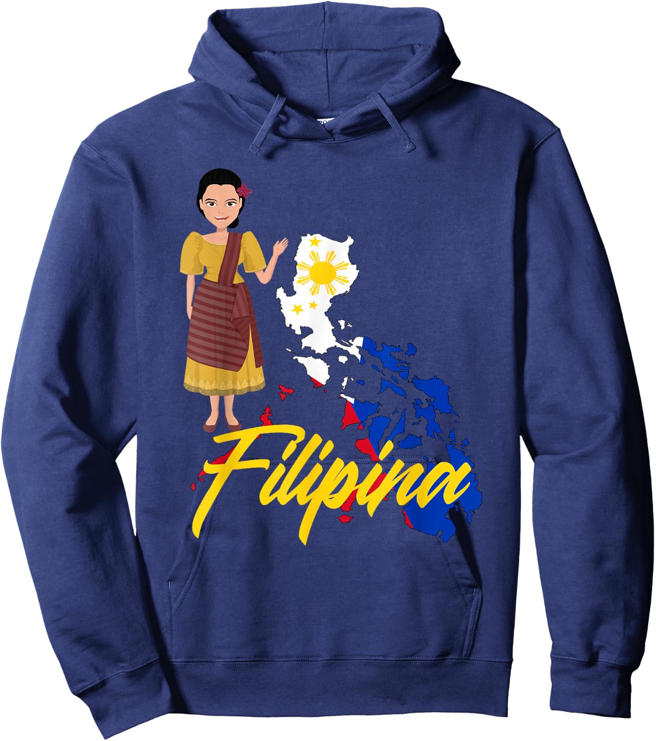 Pinay Proud Filipina Pride Woman Girl Funny Philippines Hoodie - Hoodie | Navy