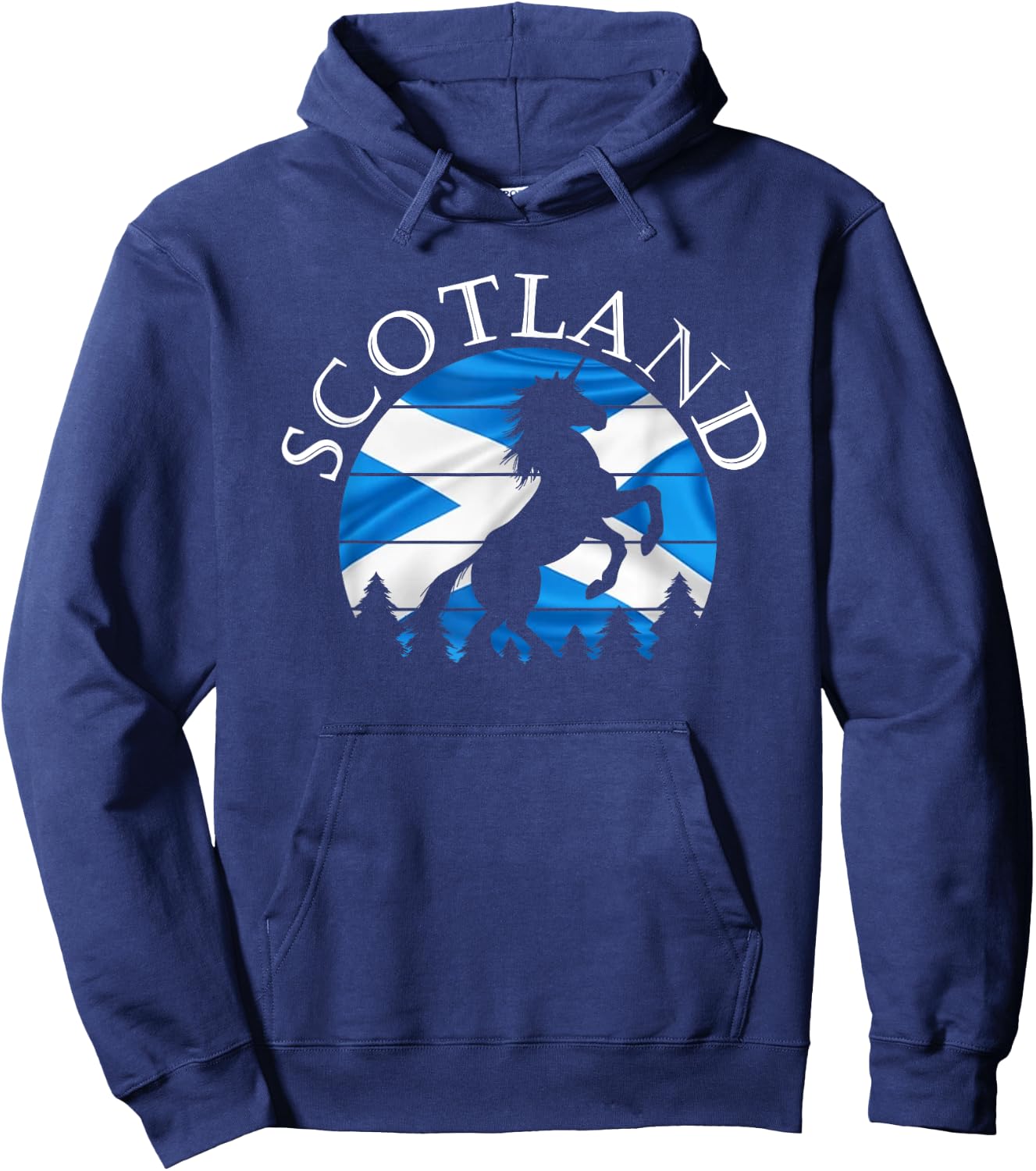 Scottish Pride Scotland Unicorn Scotland Flag Saltire Hoodie - Hoodie | Navy