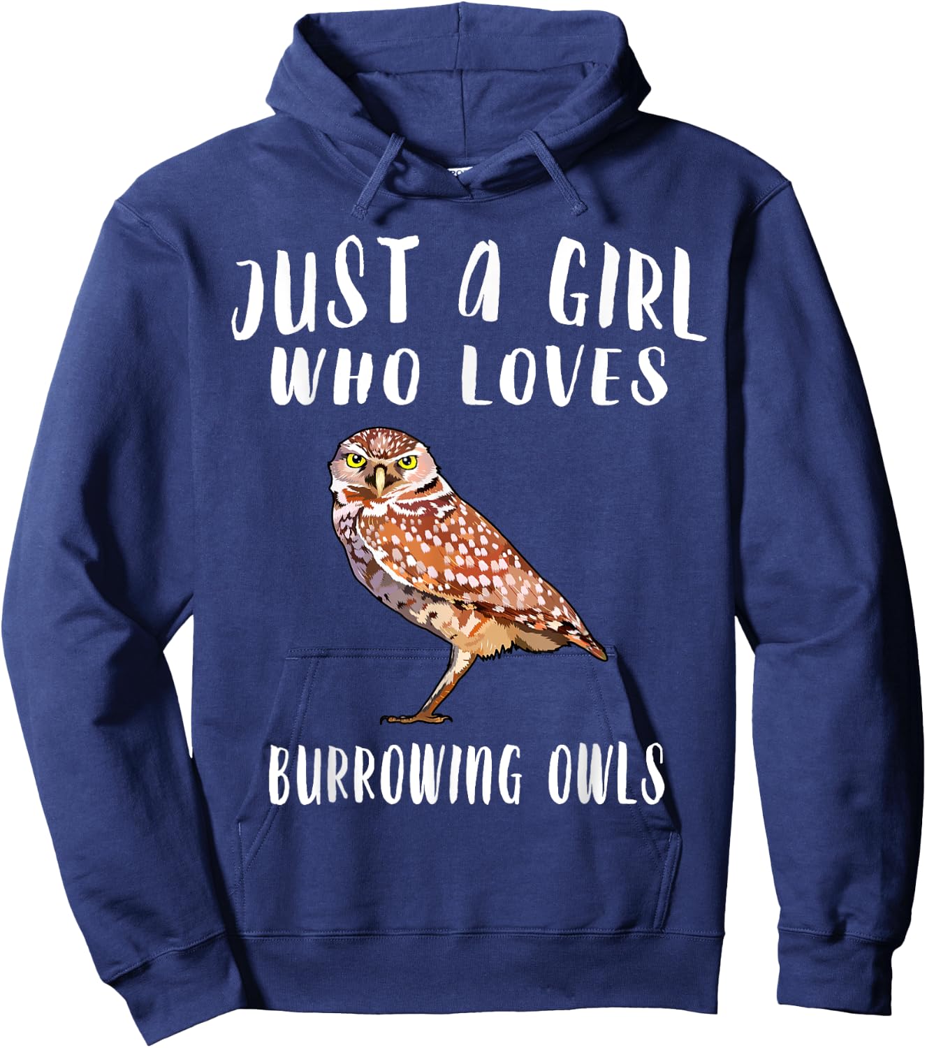 Just A Girl Who Loves Burrowing Owl Bird Lover Gift Hoodie - Hoodie | Navy