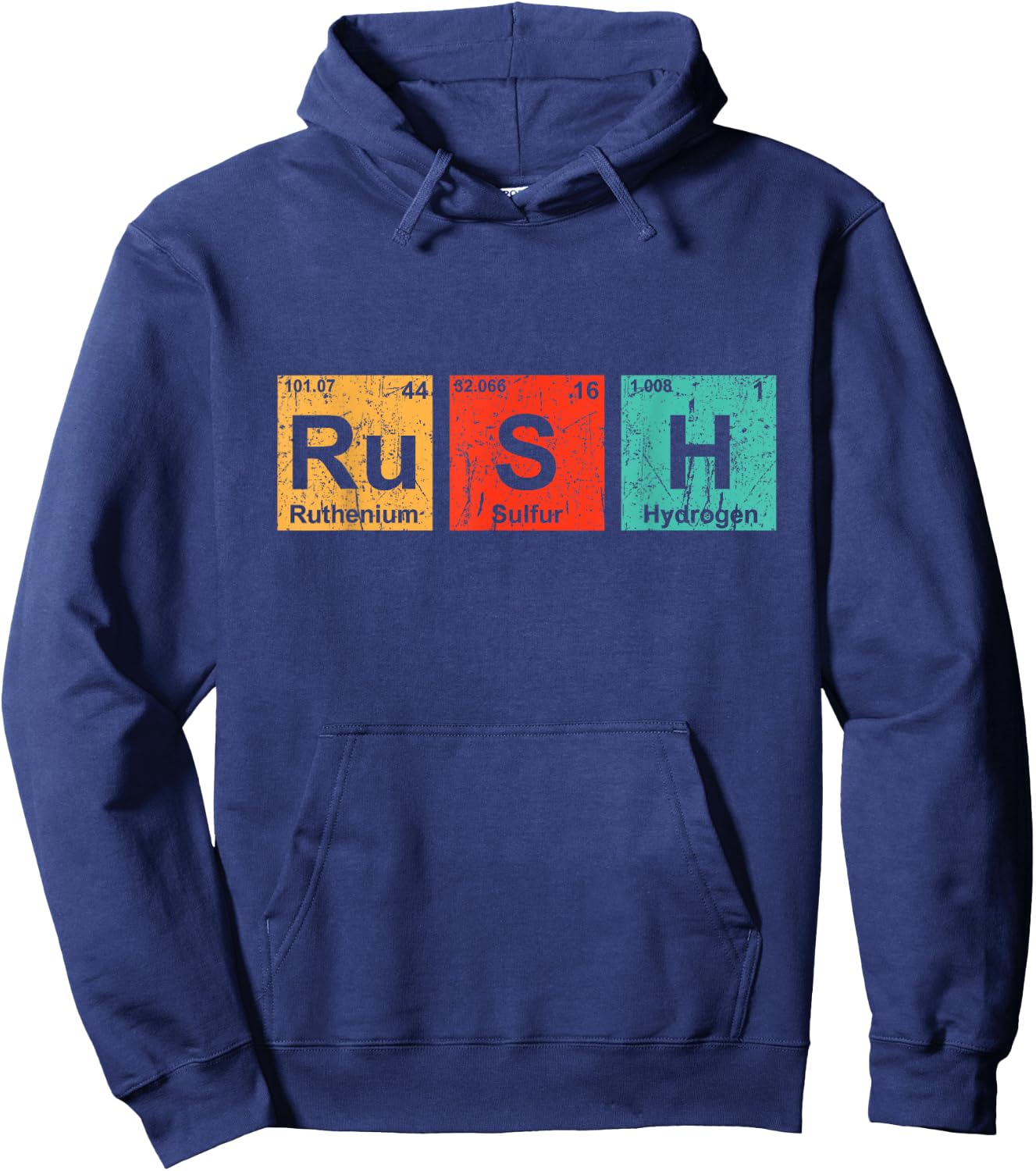 Rush (Ru-S-H) Periodic Table Elements Shirt Hoodie - Hoodie | Navy