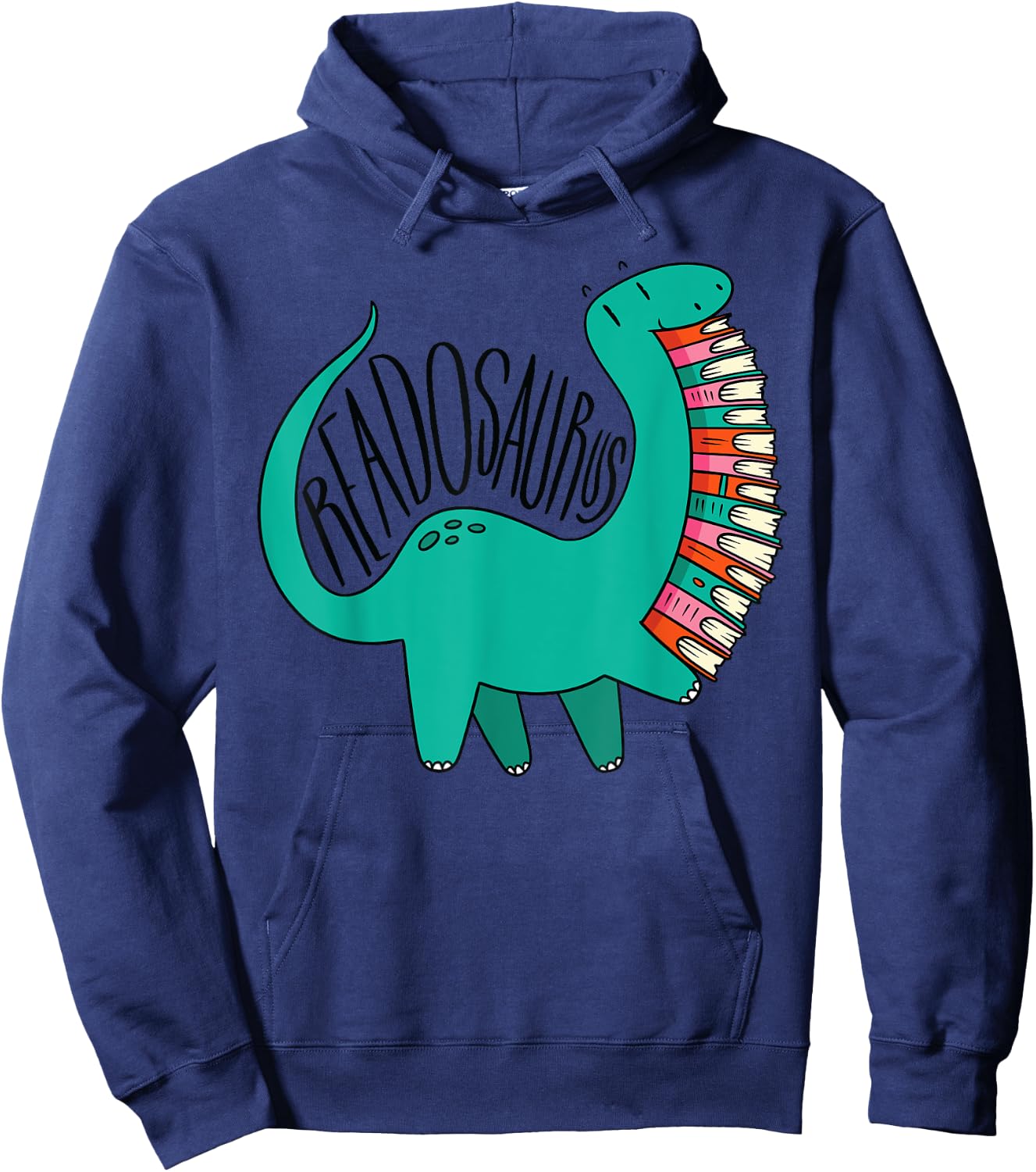 Funny Book Readosaurus Dinosaur Books Library Reading Lovers Small Hoodie - Hoodie | Navy