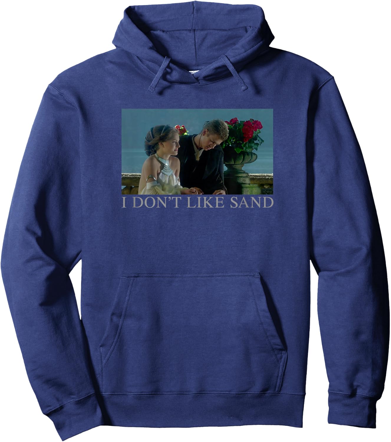 Star Wars Anakin & Padme Movie Poster I Don't Like Sand Hoodie - Hoodie | Navy