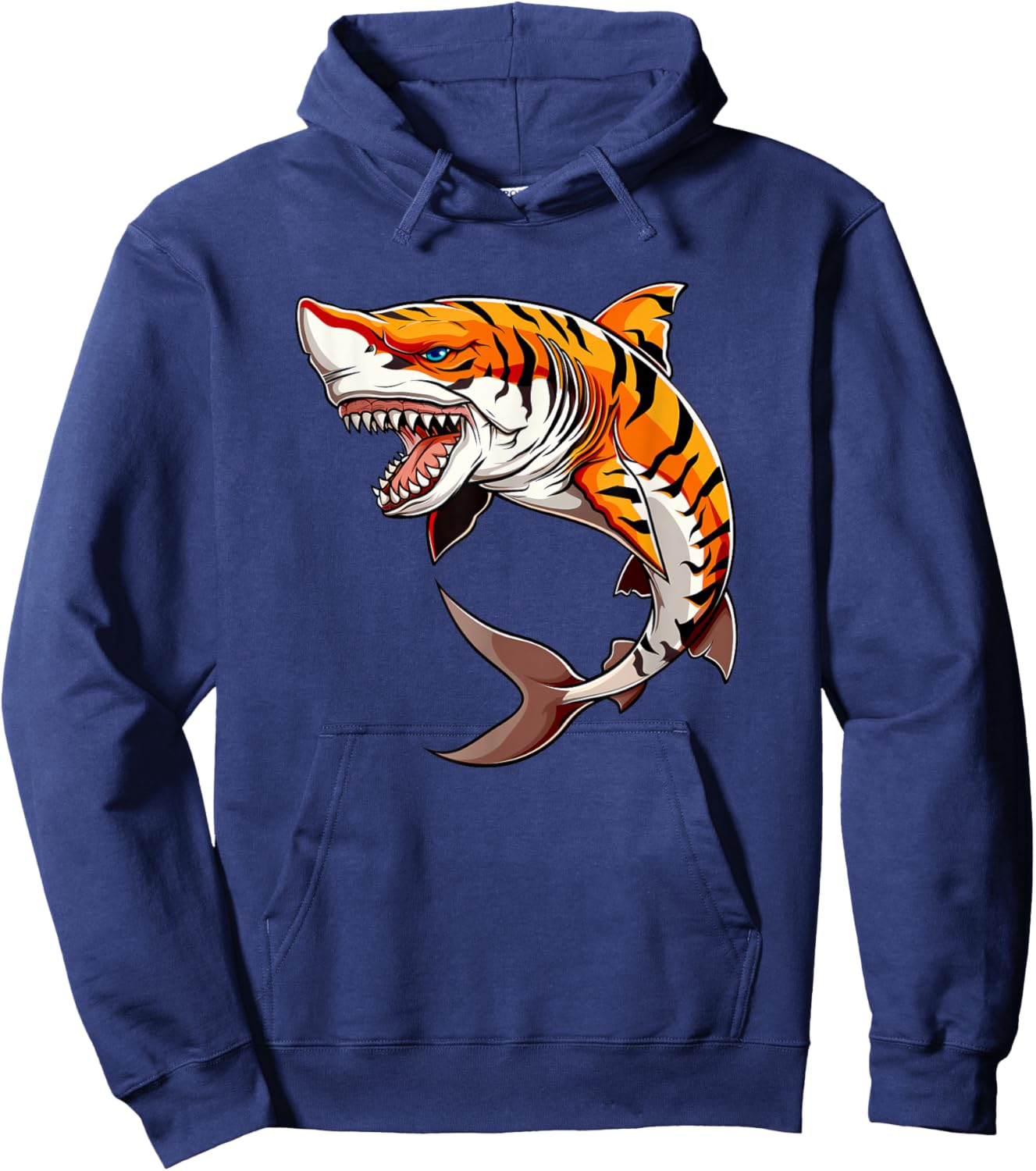 TigerShark - Shark Tiger - Shark Made Out Of Tiger Hoodie - Hoodie | Navy