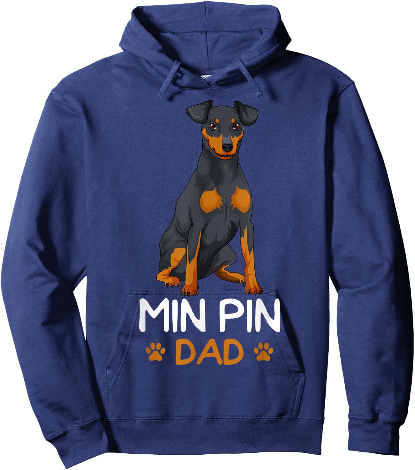Min Pin Dad Miniature Pinscher Dog Father Father´s Day Men Hoodie - Hoodie | Navy