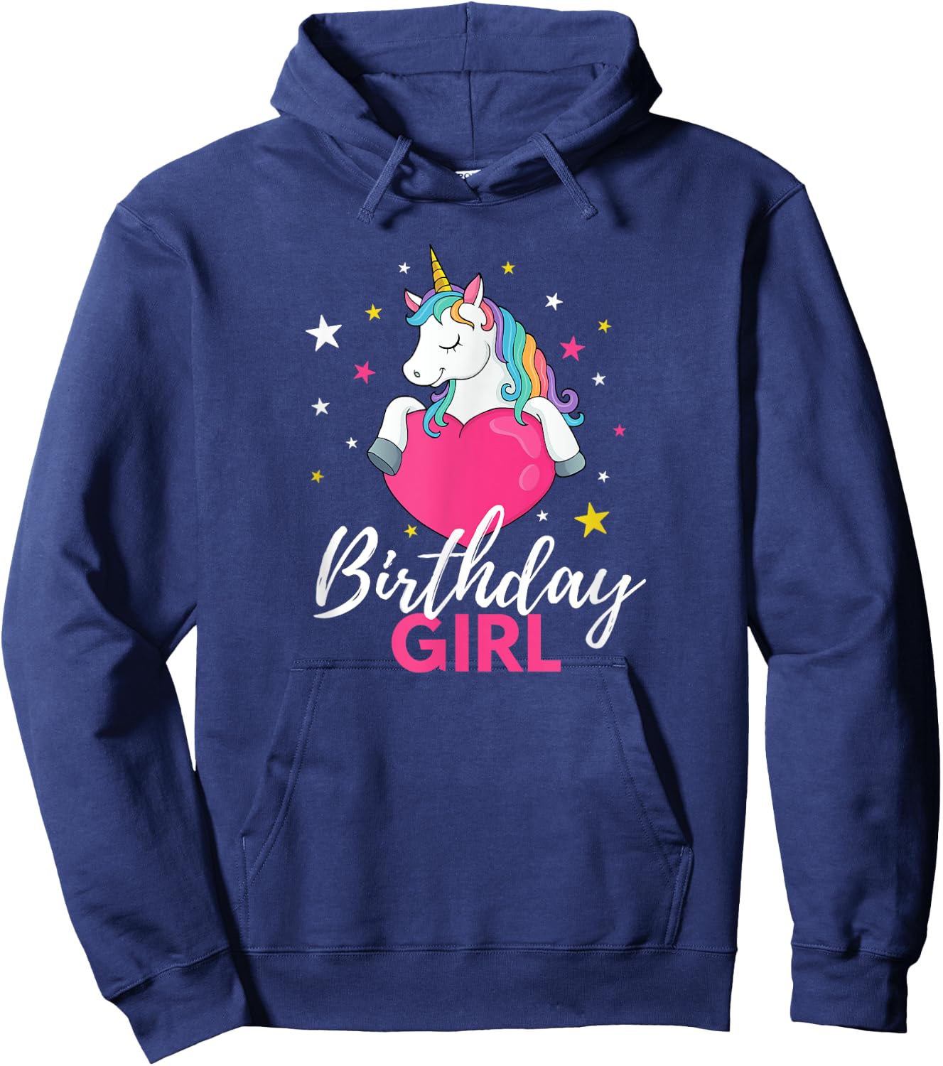 Birthday Girl Unicorn Hoodie - Hoodie | Navy