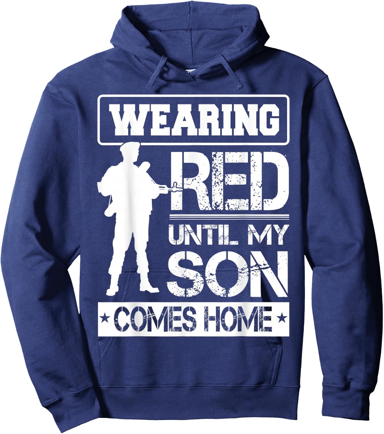 Red Friday For My Son Military Troops Deployed Wear Shirt Hoodie - Hoodie | Navy