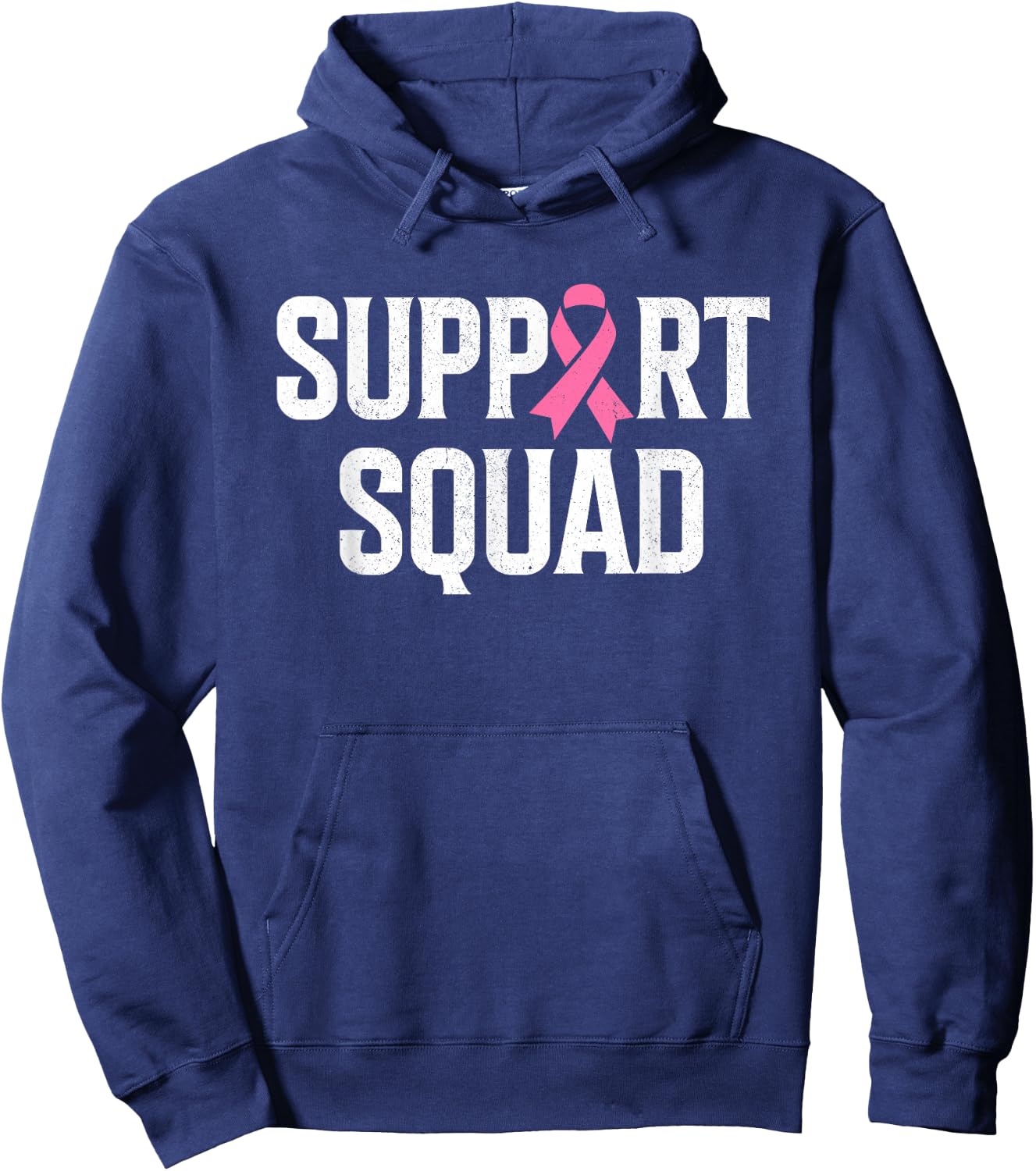 Breast Cancer Warrior Support Squad Breast Cancer Awareness Hoodie - Hoodie | Navy
