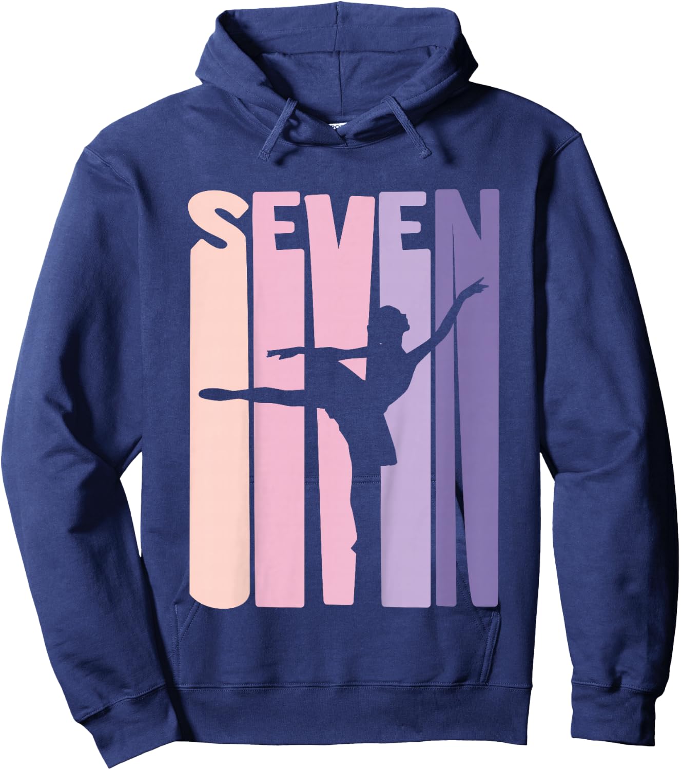 7th Birthday Gift Ballet Dancer 7 Years old Ballerina Girl Hoodie - Hoodie | Navy