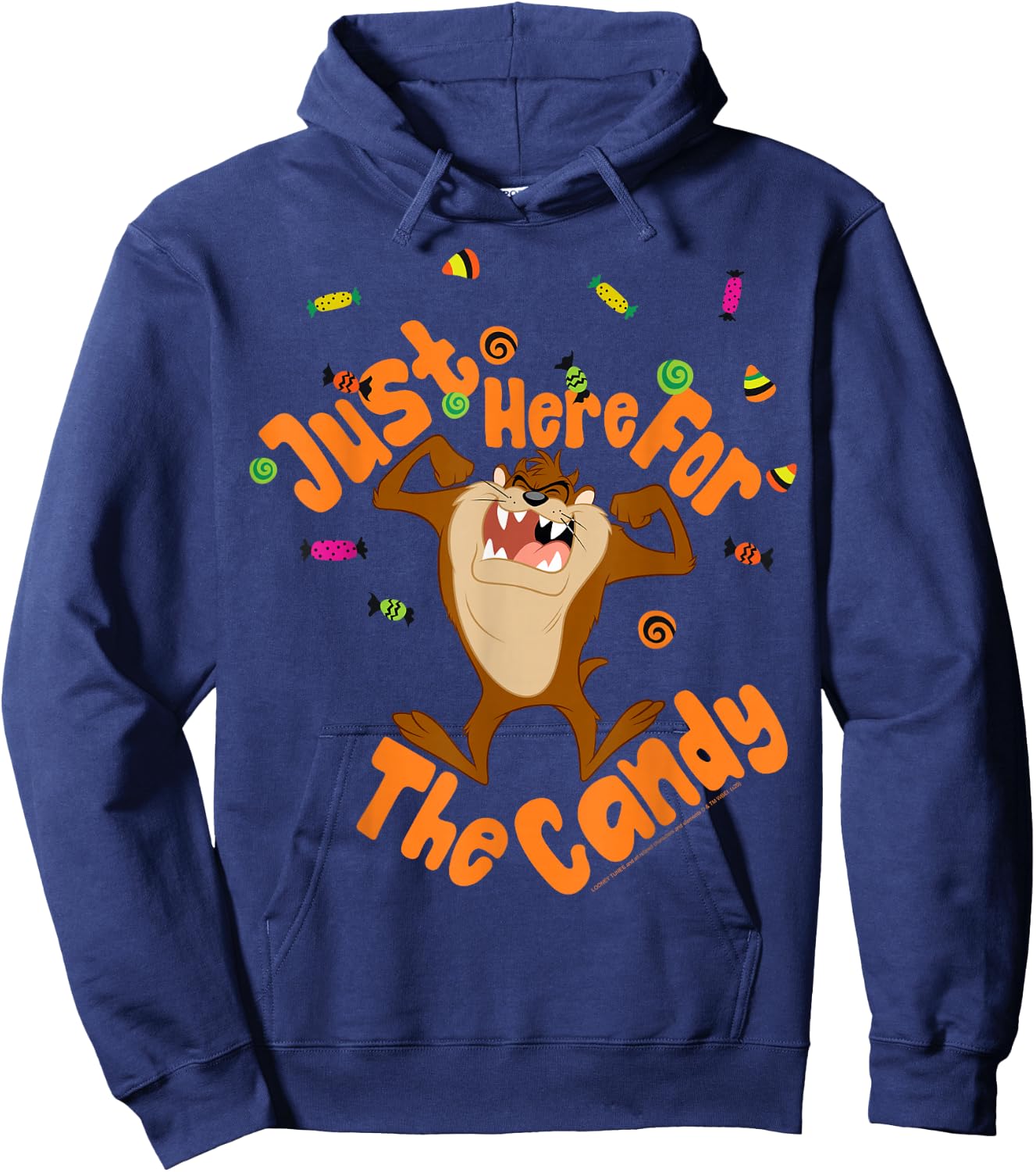 Looney Tunes Tasmanian Devil Here For Candy Hoodie - Hoodie | Navy