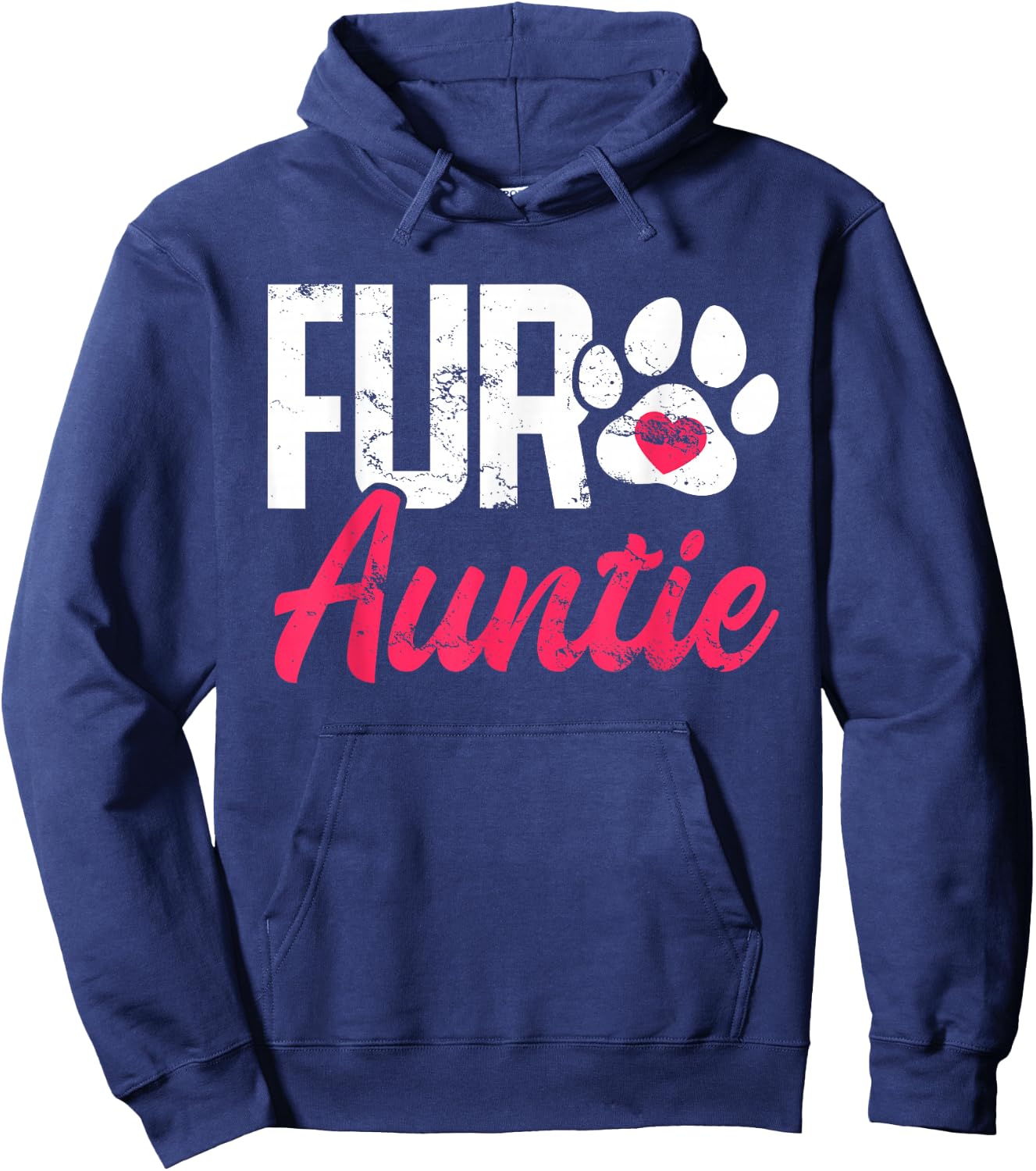 Fur Auntie Breed Paws Dogs Paw Print Puppy Pup Top Dog Breed Women Hoodie - Hoodie | Navy
