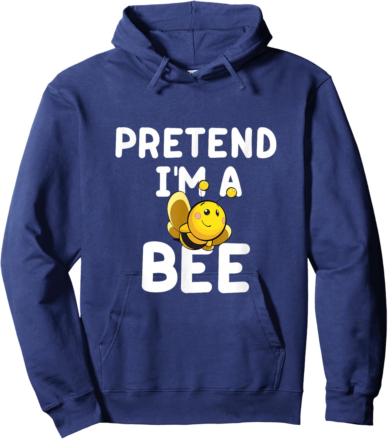 Pretend I'm a Bee Funny Lazy Easy Halloween Costume Hoodie - Hoodie | Navy